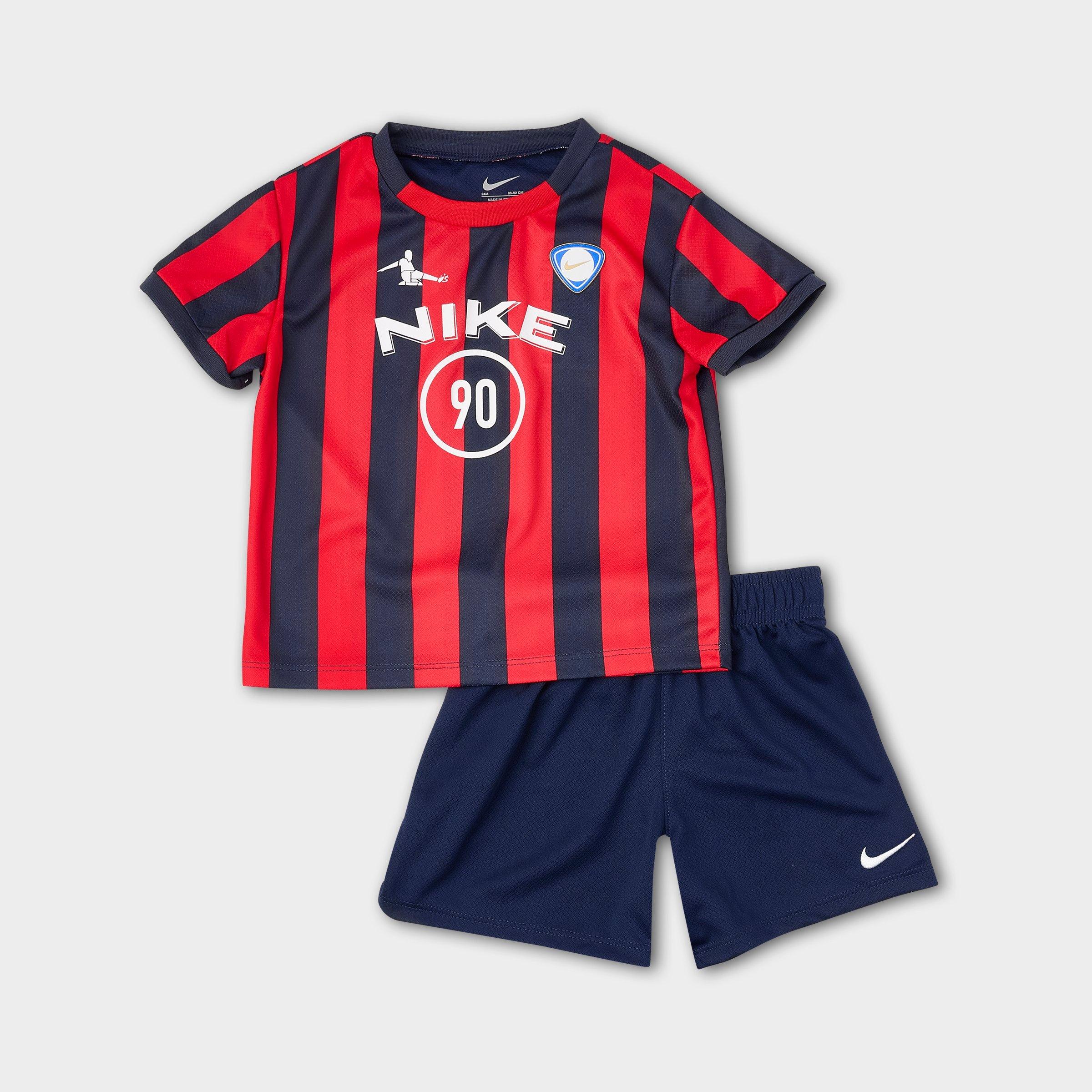 Nike Infant Goal Mode Soccer Jersey and Shorts Set in Midnight Navy/Red Size: 12M