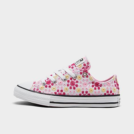 CONVERSE CONVERSE GIRLS' LITTLE KIDS' CANVAS BRODERIE CHUCK TAYLOR ALL STAR CASUAL SHOES,3007773