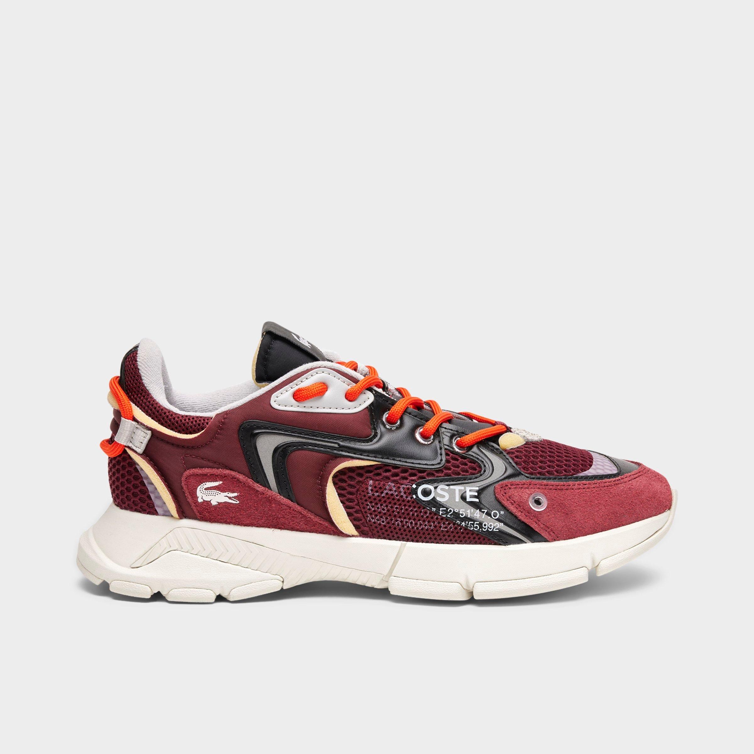 Lacoste Men's L003 Neo Textile Casual Shoes in Red Overflow Size: 7.0