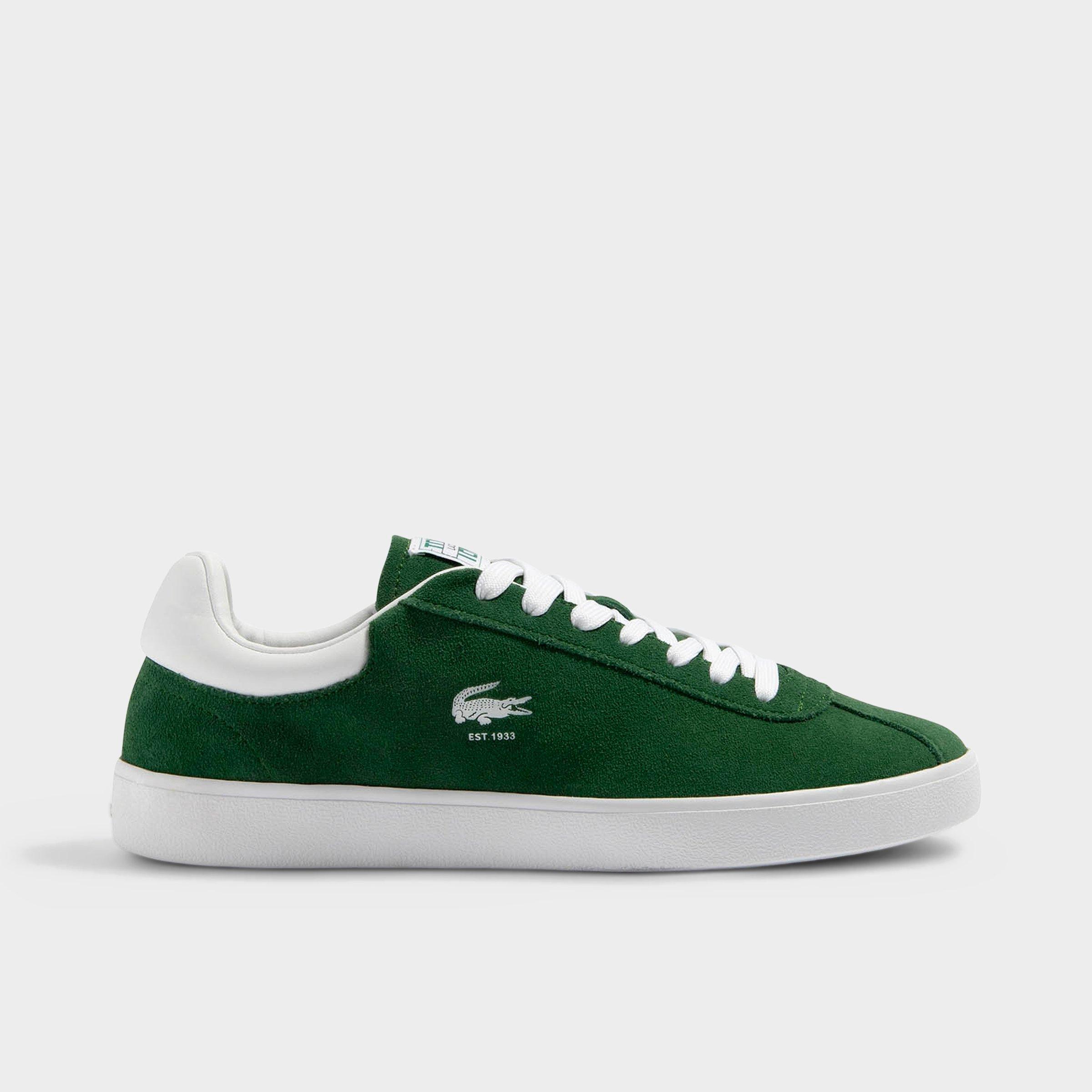 Lacoste Men's Baseshot Suede Casual Shoes in Green Size: 7.0