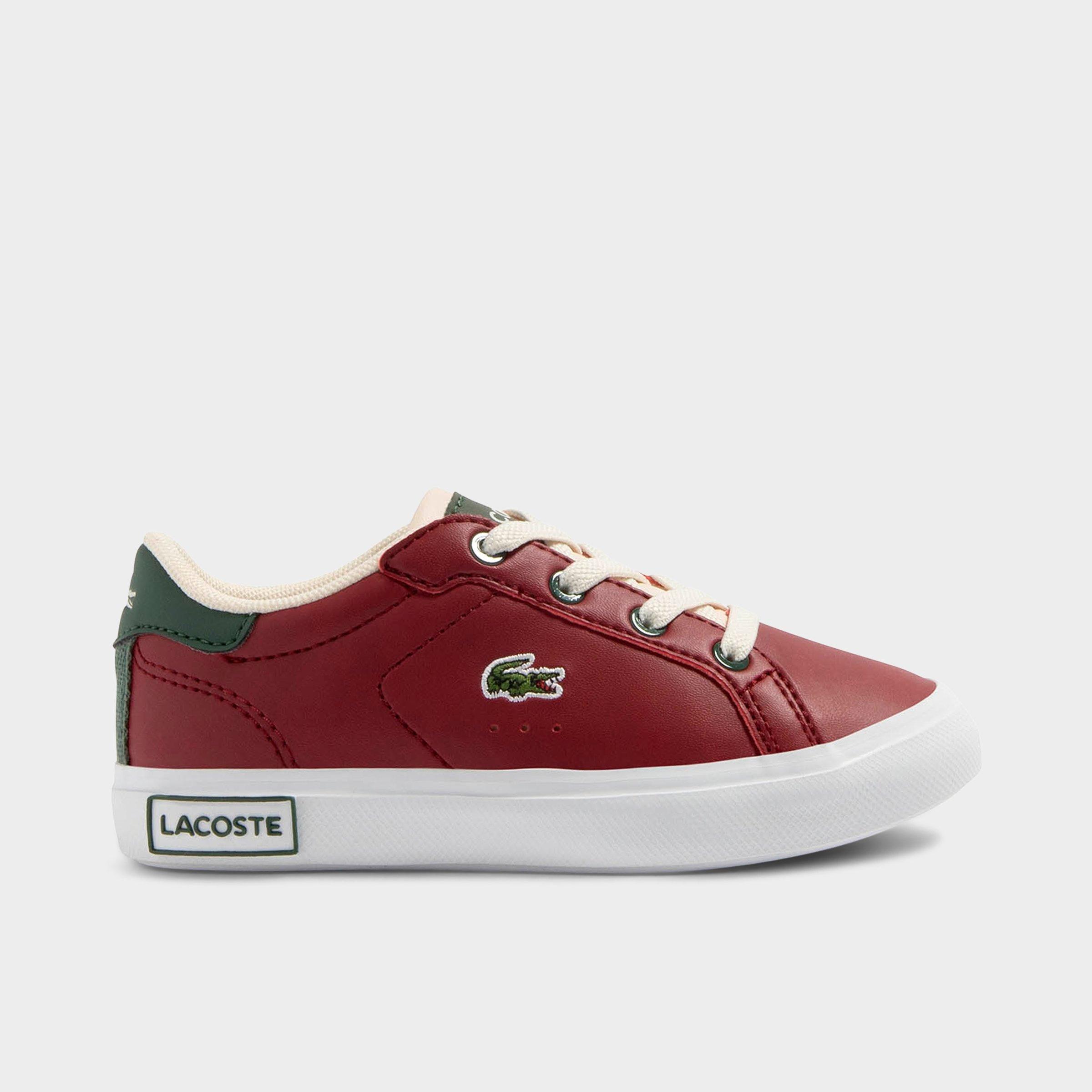 Lacoste Kids Toddler Powercourt 223 Casual Shoes in Red Overflow Size: 4.0