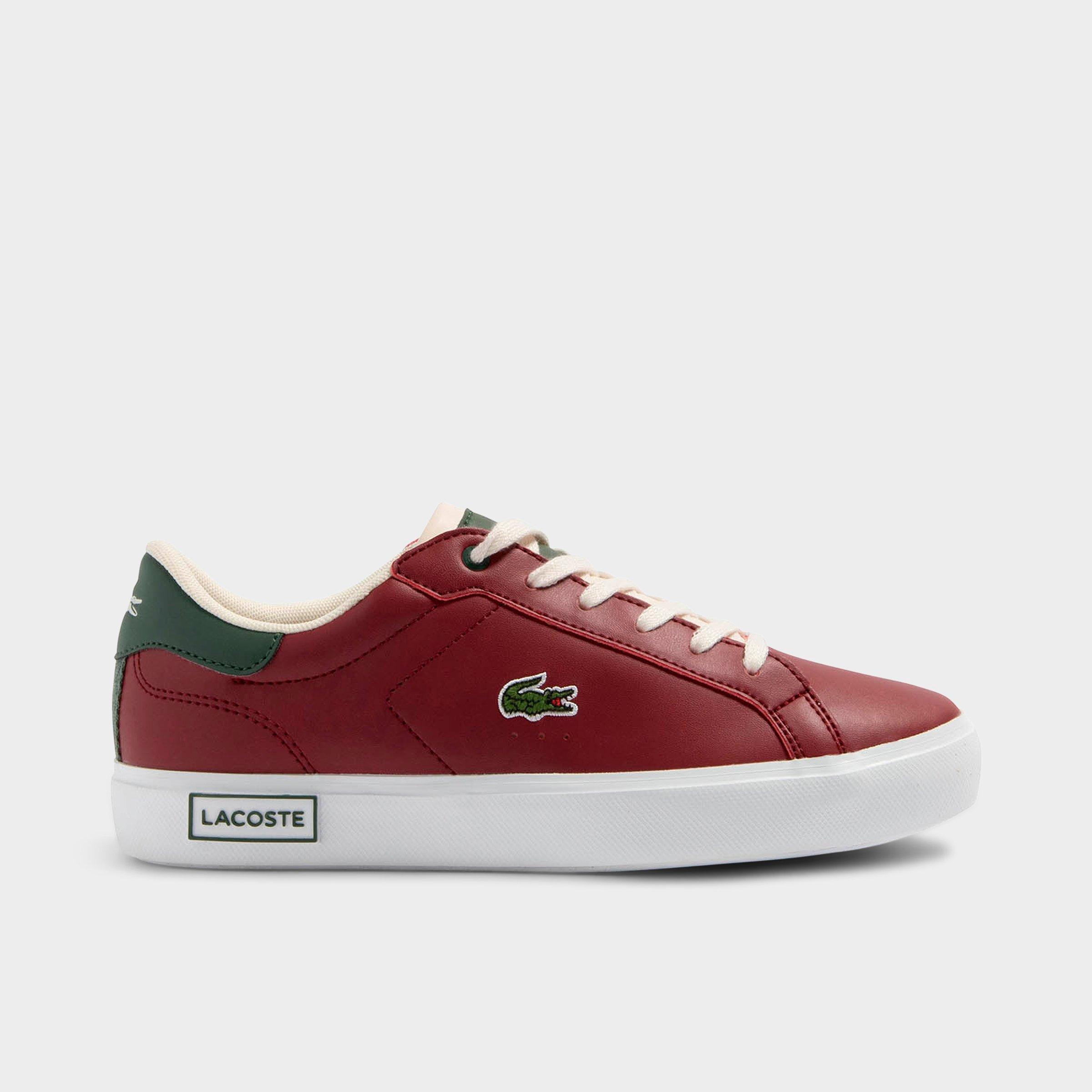 Lacoste Big Kids Powercourt Casual Shoes in Red Overflow Size: 3.0