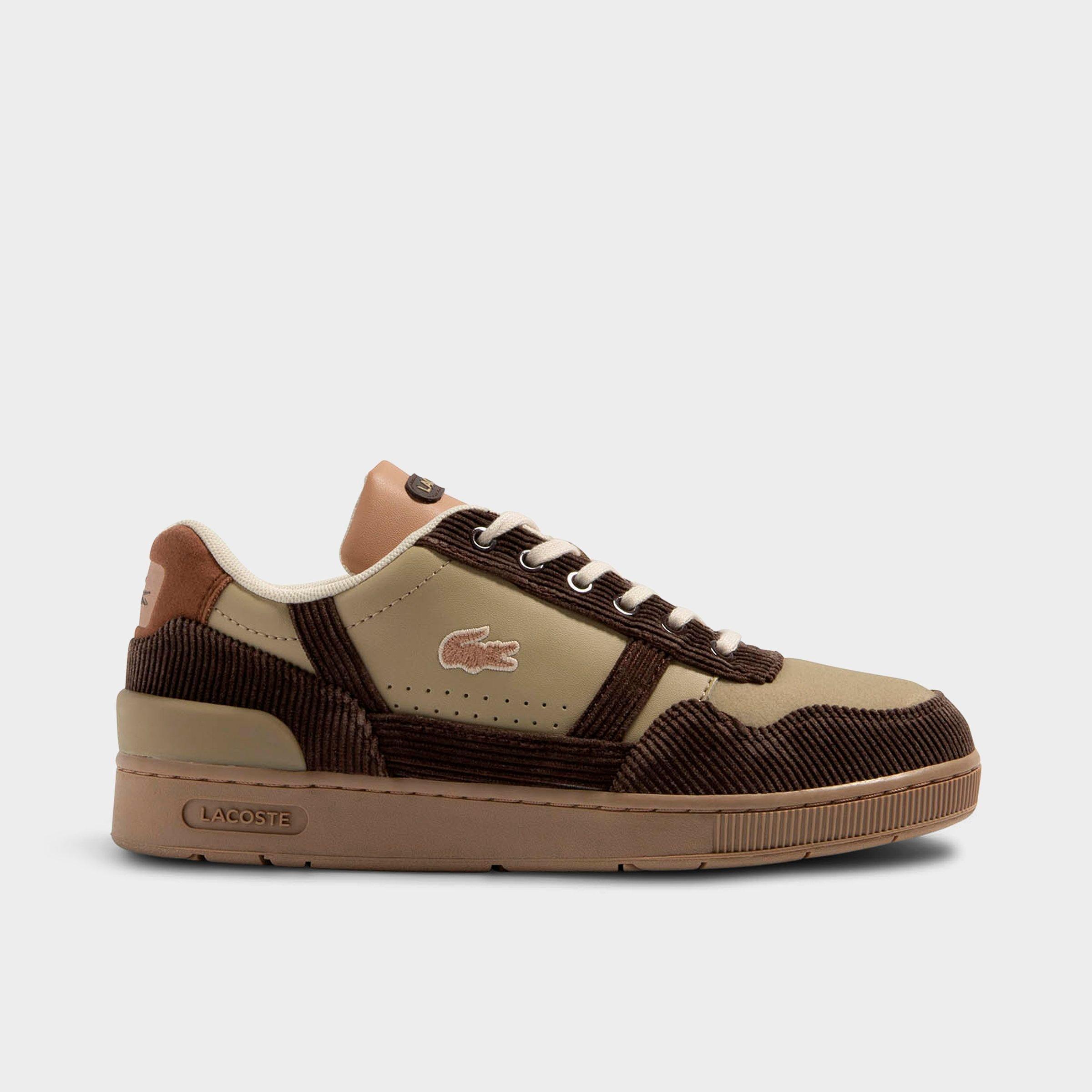 Lacoste Big Kids T-Clip Corduroy Casual Shoes in Open Brown Size: 3.0