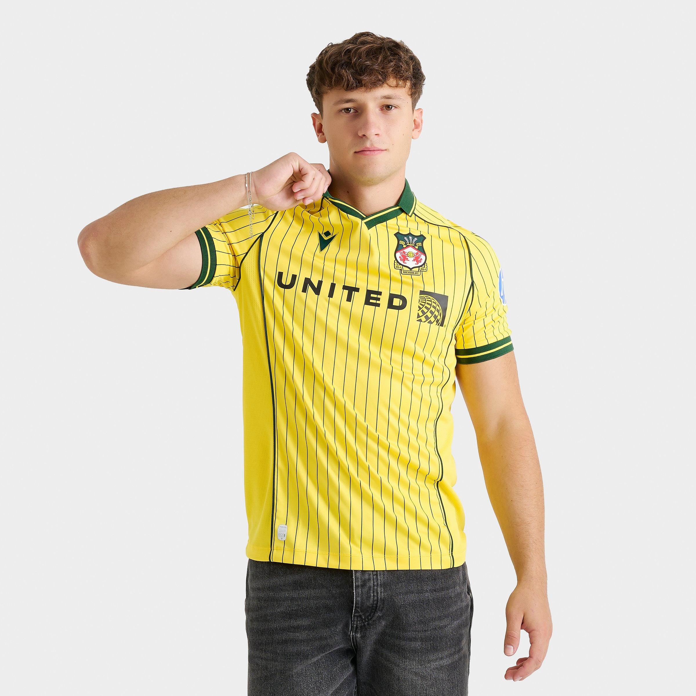 Macron Men's  Wrexham Afc 25-26 Authentic Away Soccer Jersey In Yellow