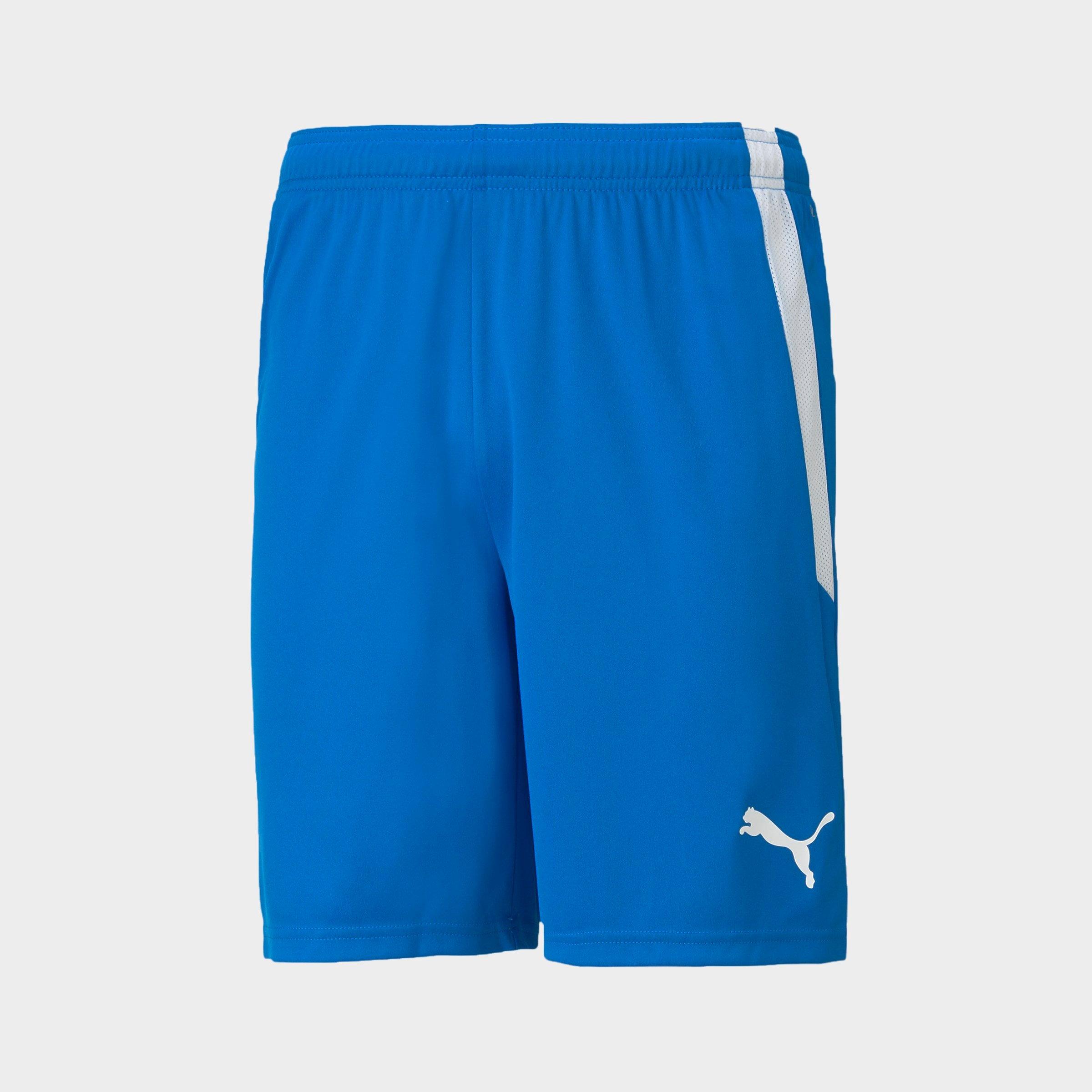 Puma Men's teamLIGA Soccer Shorts in Blue/Electric Blue Lemonade Size XL 100% Polyester