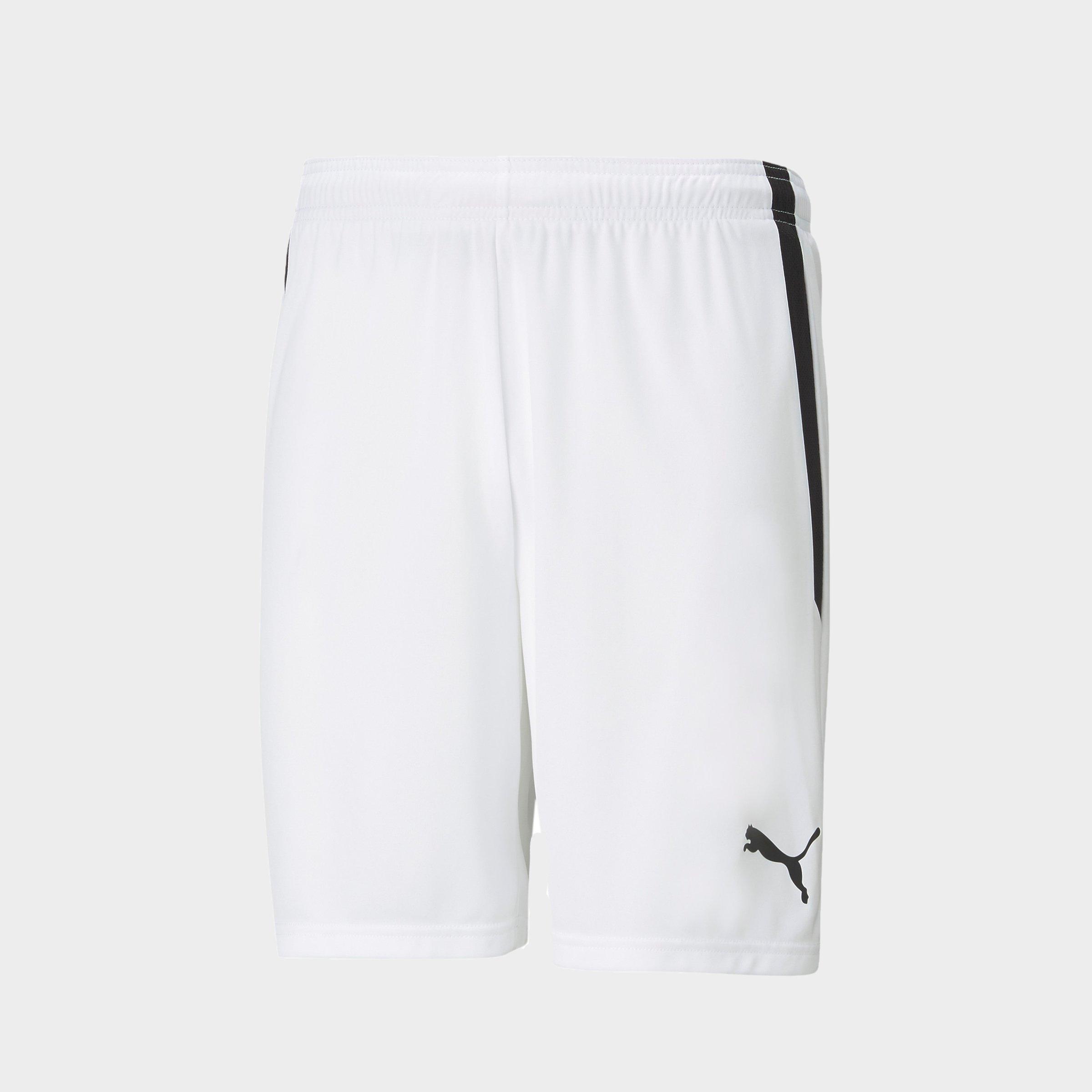 Puma Men's teamLIGA Soccer Shorts in White/ White Size XL 100% Polyester