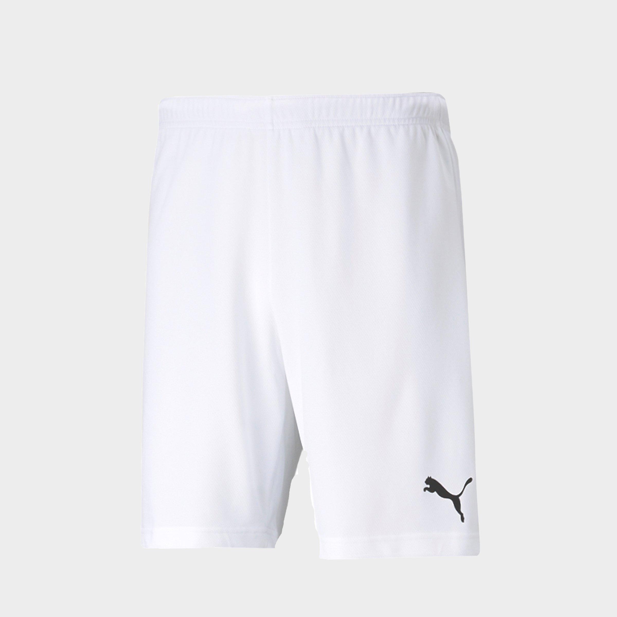 Puma Men's teamRISE Soccer Shorts in White/ White Size 2XL 100% Polyester/Knit