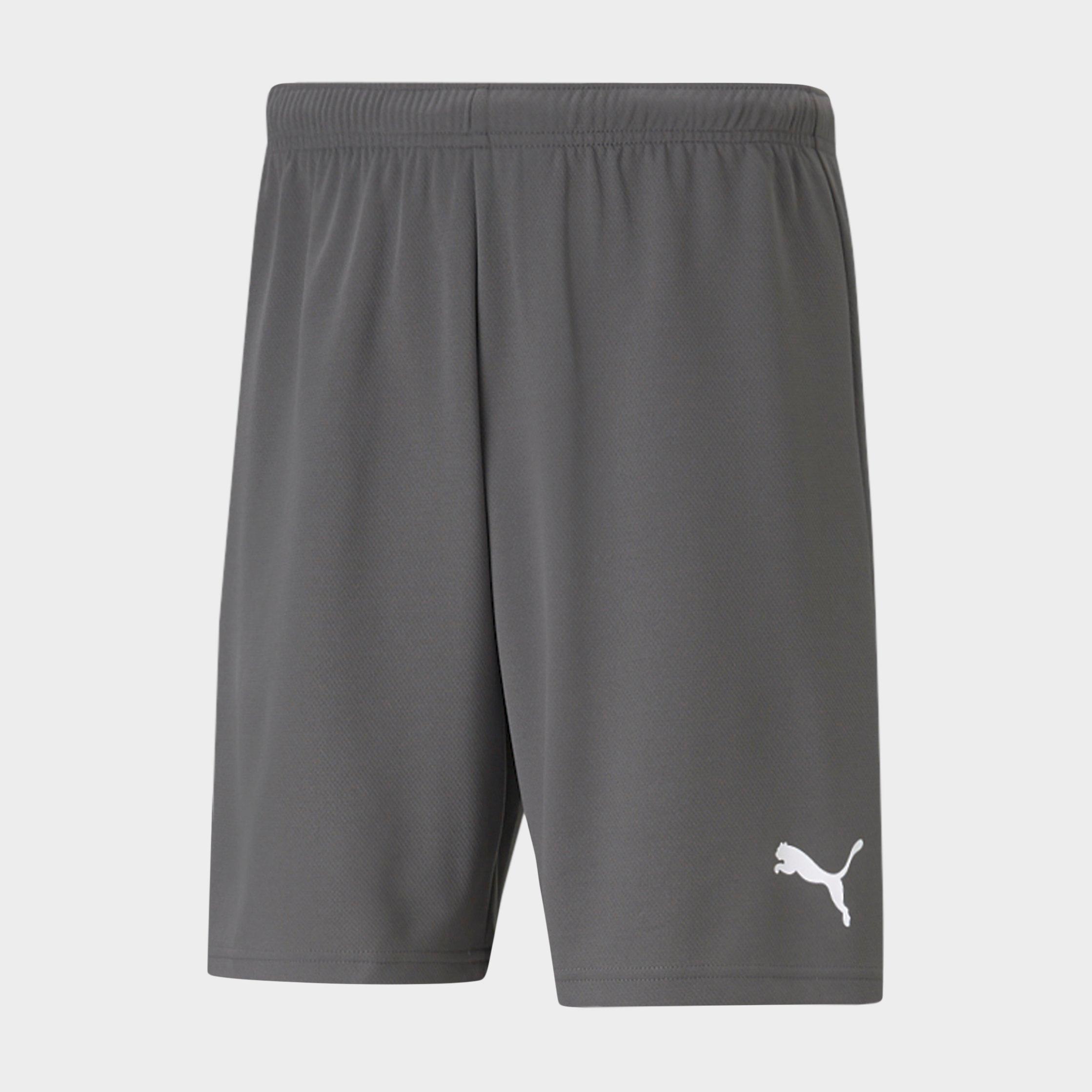 Men's Puma teamRISE Soccer Shorts in Smoked Pearl/Puma White Size: 2XL