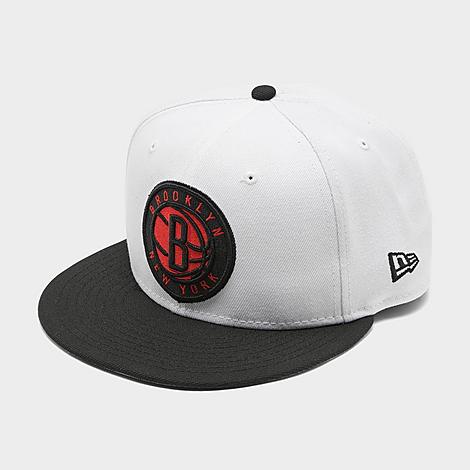 New Era Brooklyn Nets Nba Embroidered Logo 9fifty Snapback Hat In White