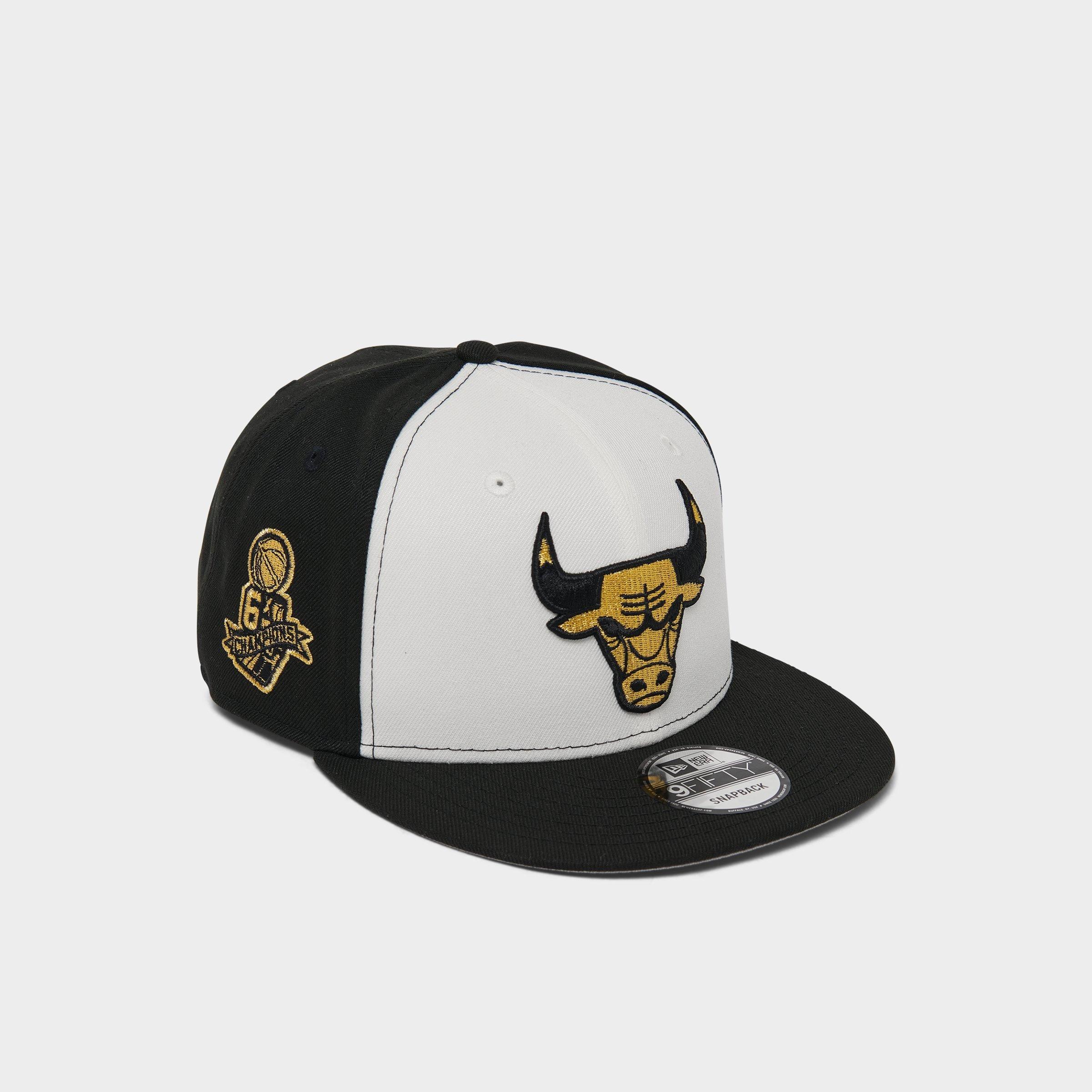 New Era Chicago Bulls Nba 9fifty Snapback Hat In Chrome/black/gold