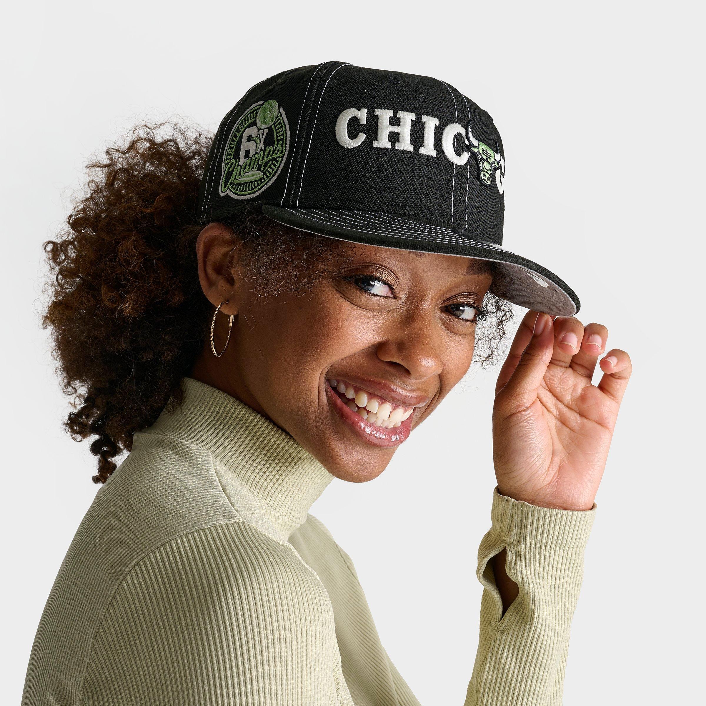 Shop New Era Chicago Bulls Nba Retro 9fifty Snapback Hat In Green Glow/black