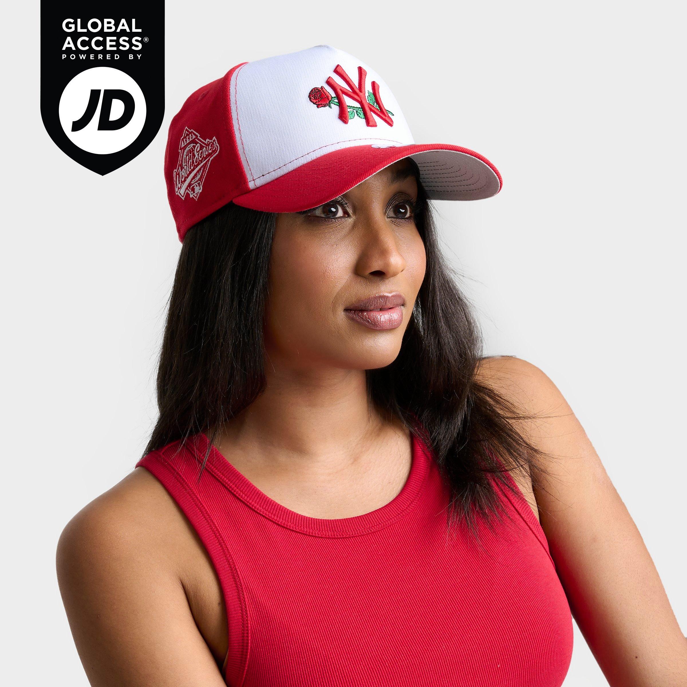 New Era New York Yankees Rose MLB 9FORTY Snapback Hat in Red/White