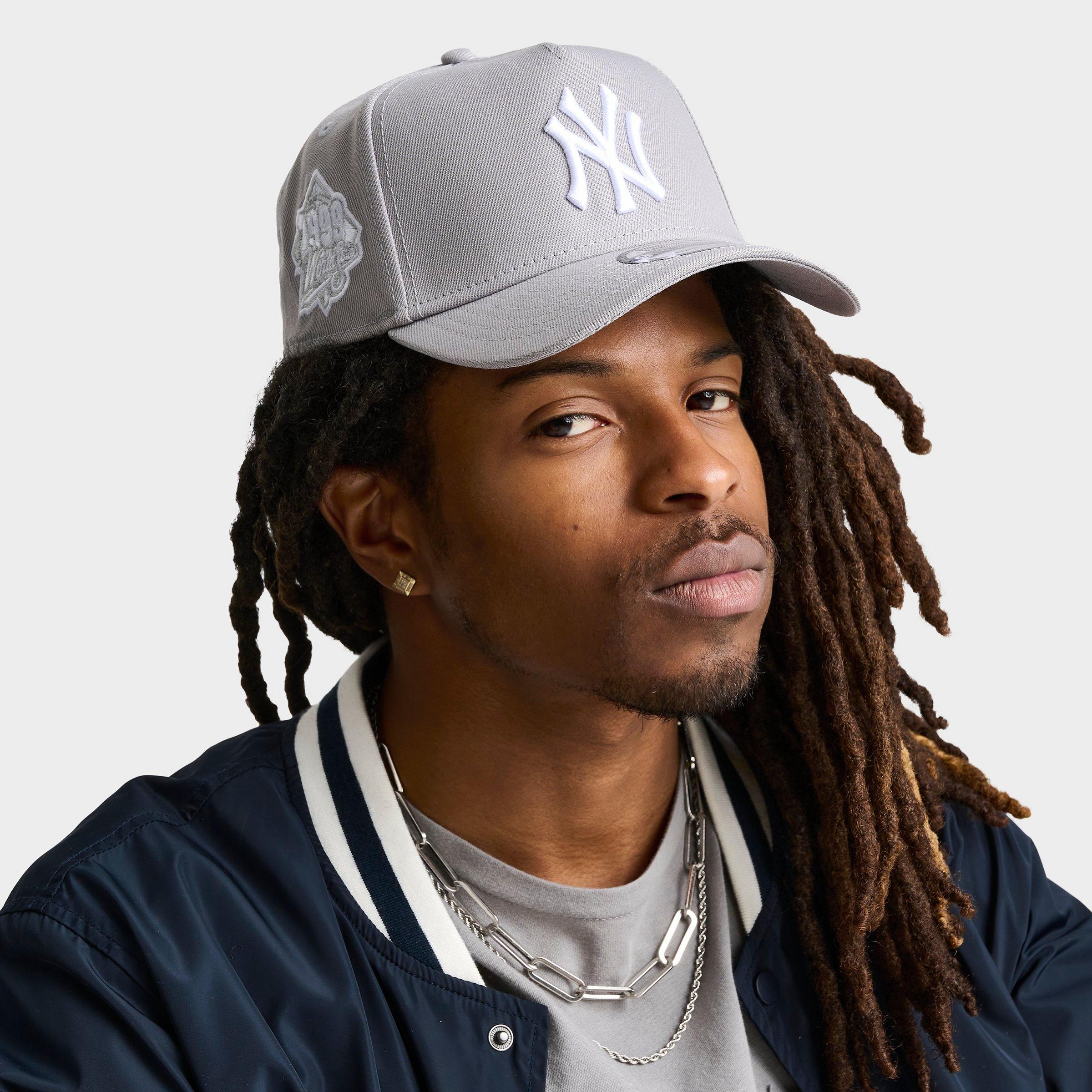 New Era New York Yankees MLB 9FORTY Snapback Hat in Grey/Grey