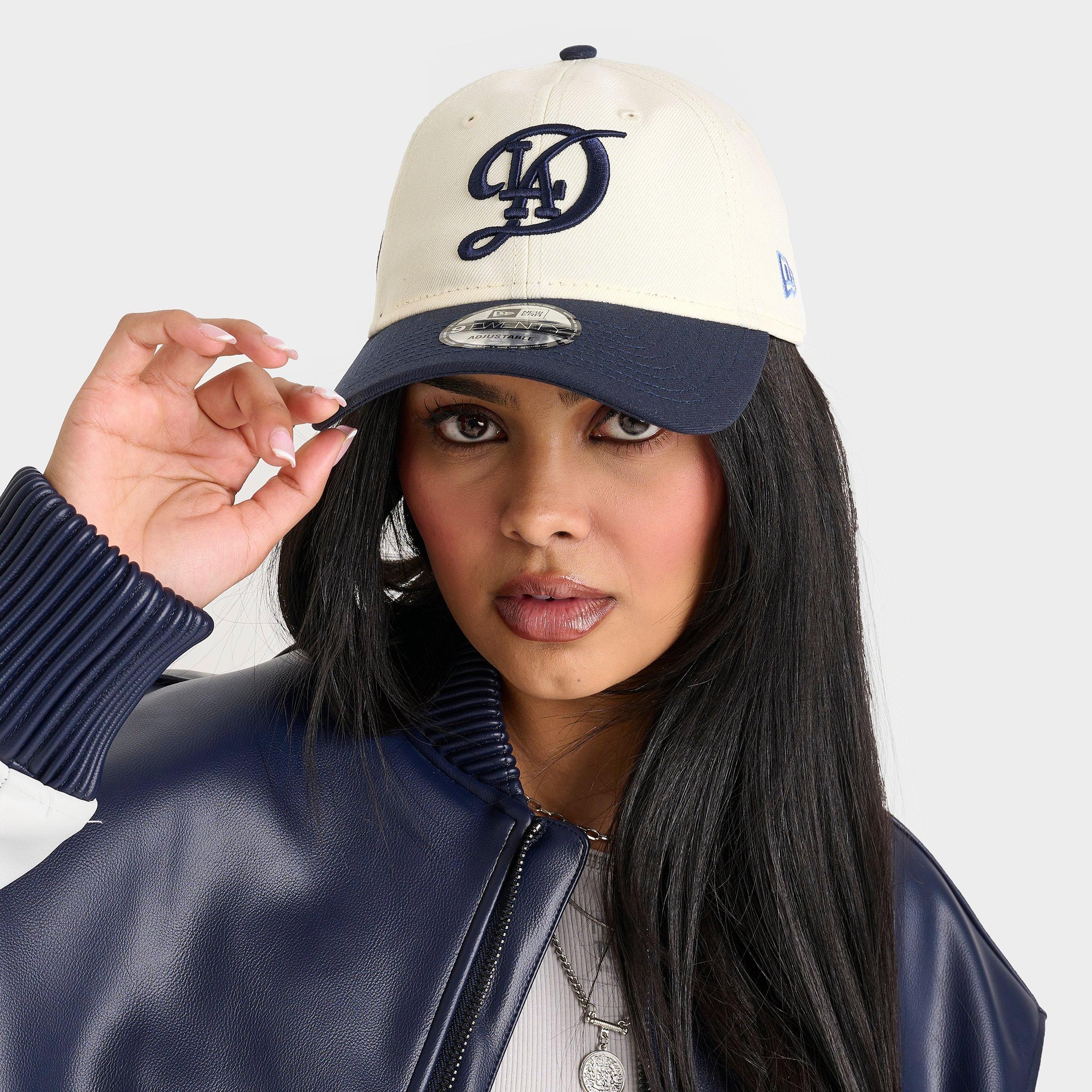 New Era Los Angeles Dodgers MLB 9TWENTY Strapback Hat in Off White/Navy