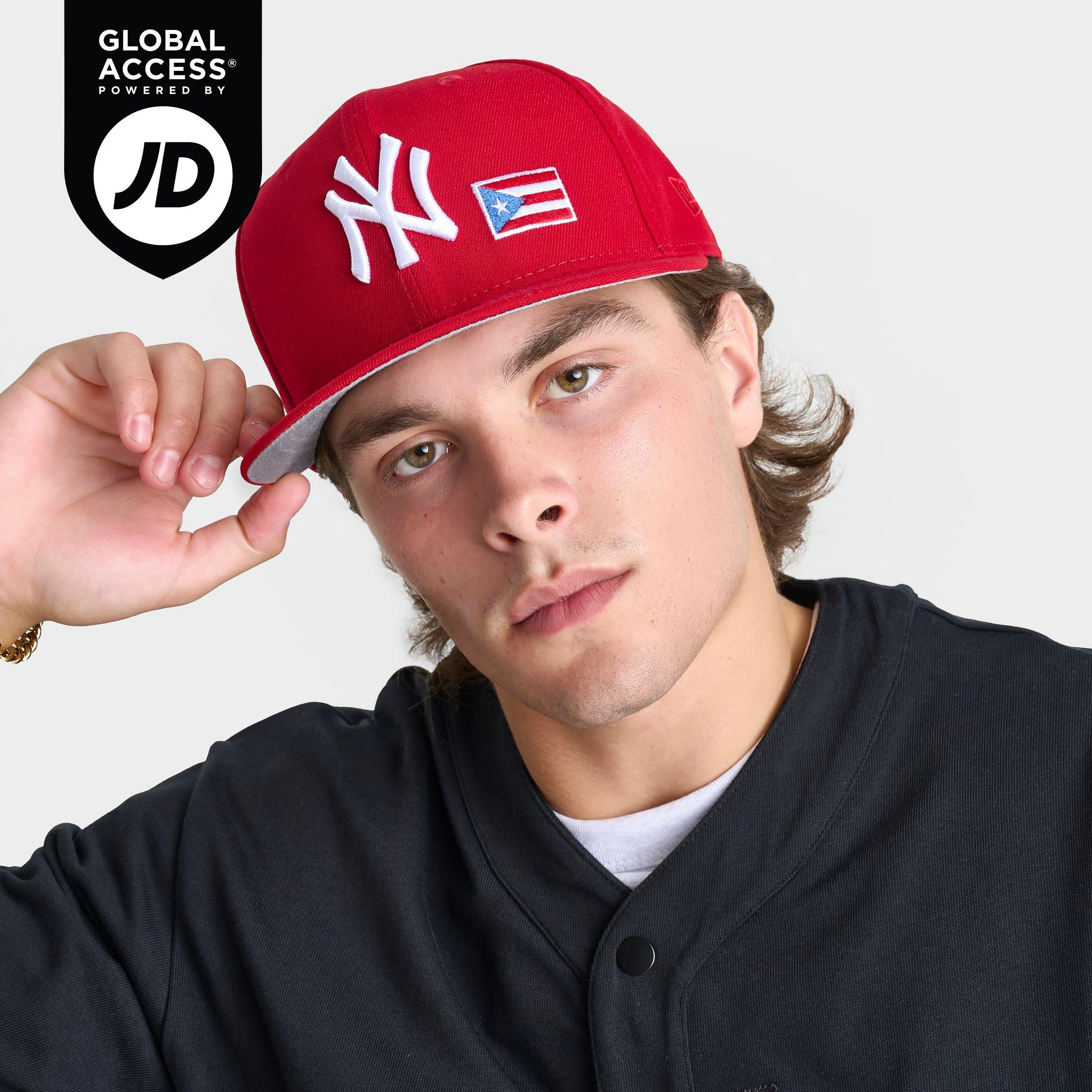 New Era New York Yankees MLB Puerto Rico 59FIFTY Fitted Hat in Red Size: 7 1/2