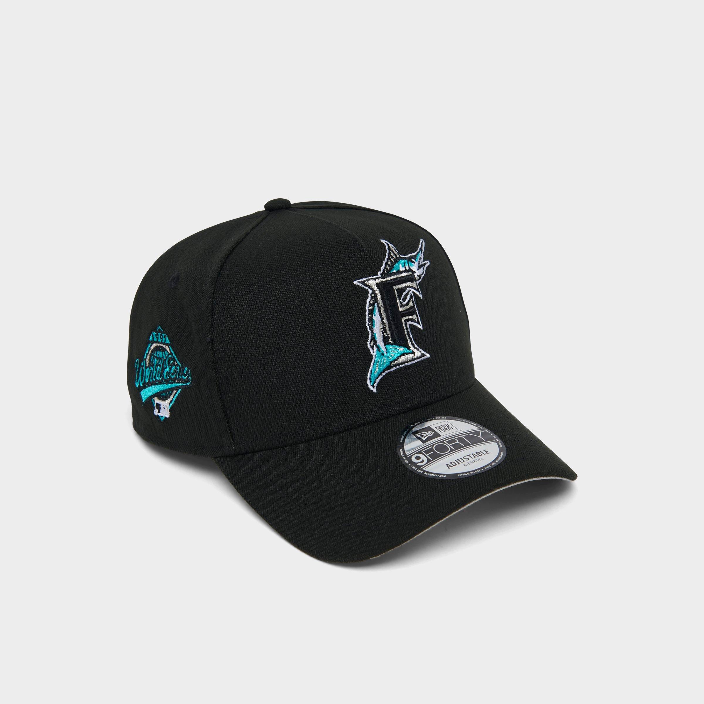 New Era Florida Marlins MLB 9FORTY Snapback Hat in Black