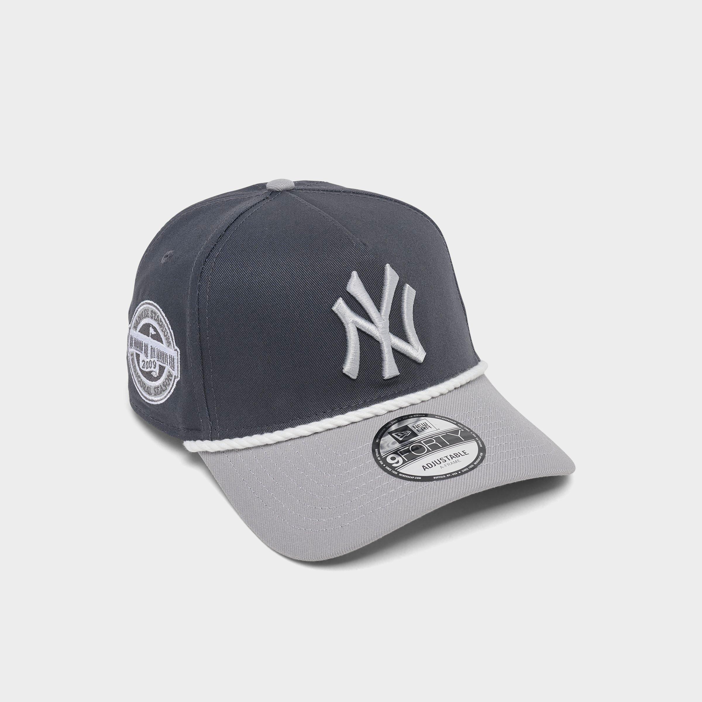 New Era New York Yankees MLB 9FORTY Rope A-Frame Snapback Hat in Dark Graphite/Light