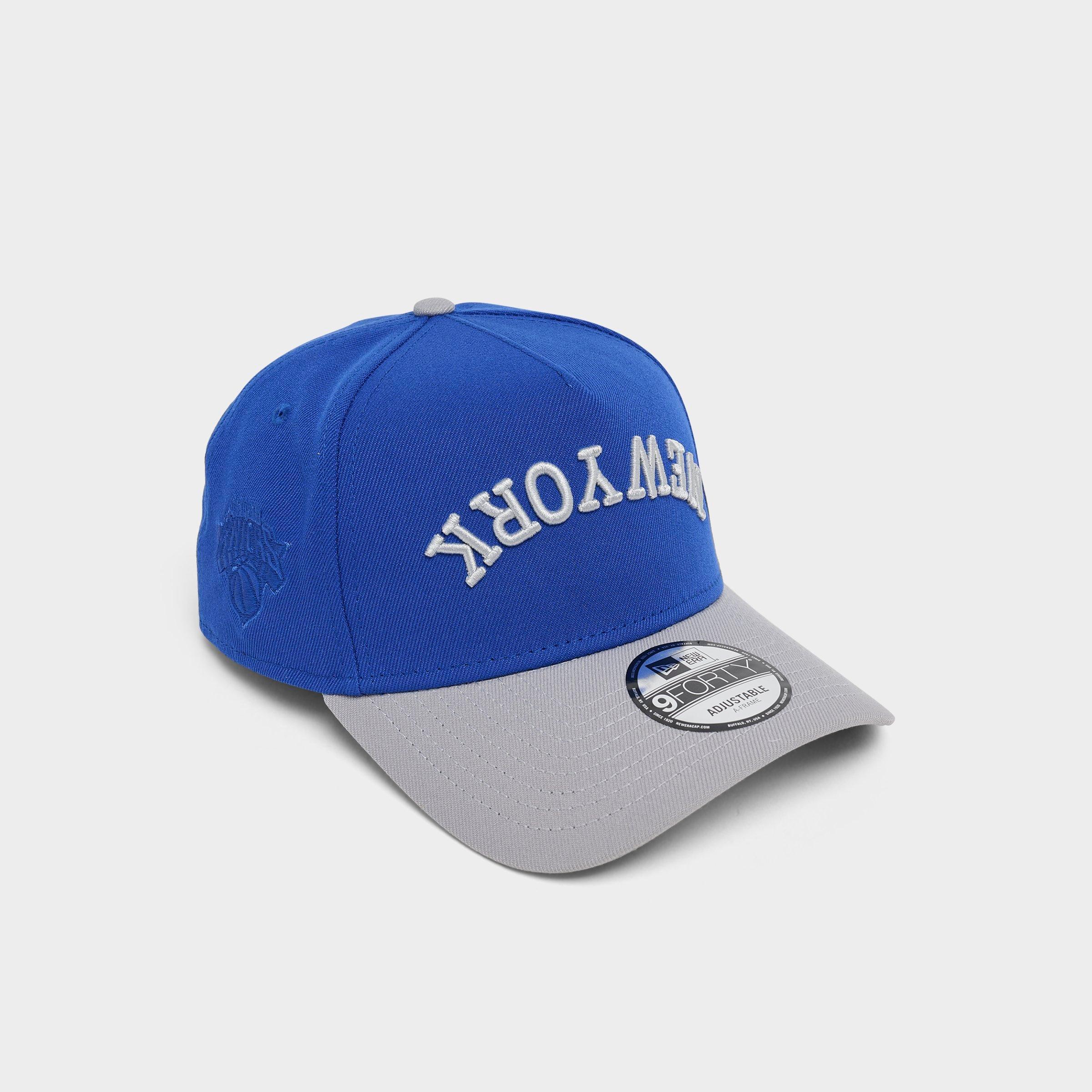 New Era New York Knicks Nba Upside Down 9forty A-frame Snapback Hat In Blue