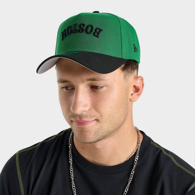 New Era Boston Celtics NBA 9FORTY A-Frame Upside Down Wordmark Snapback Hat