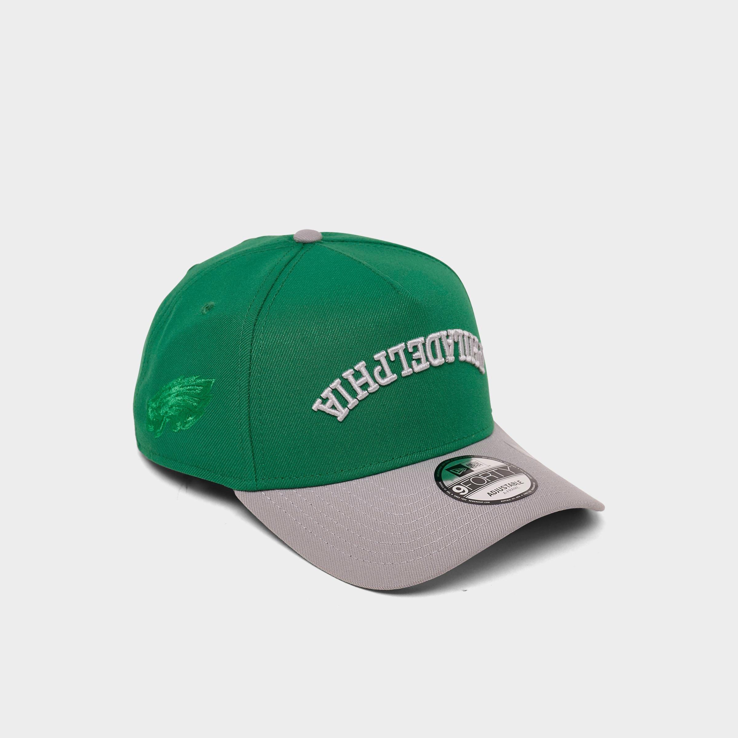 New Era NFL 9FORTY Philadelphia Eagles Upside Down Snapback Hat in Green/Grey