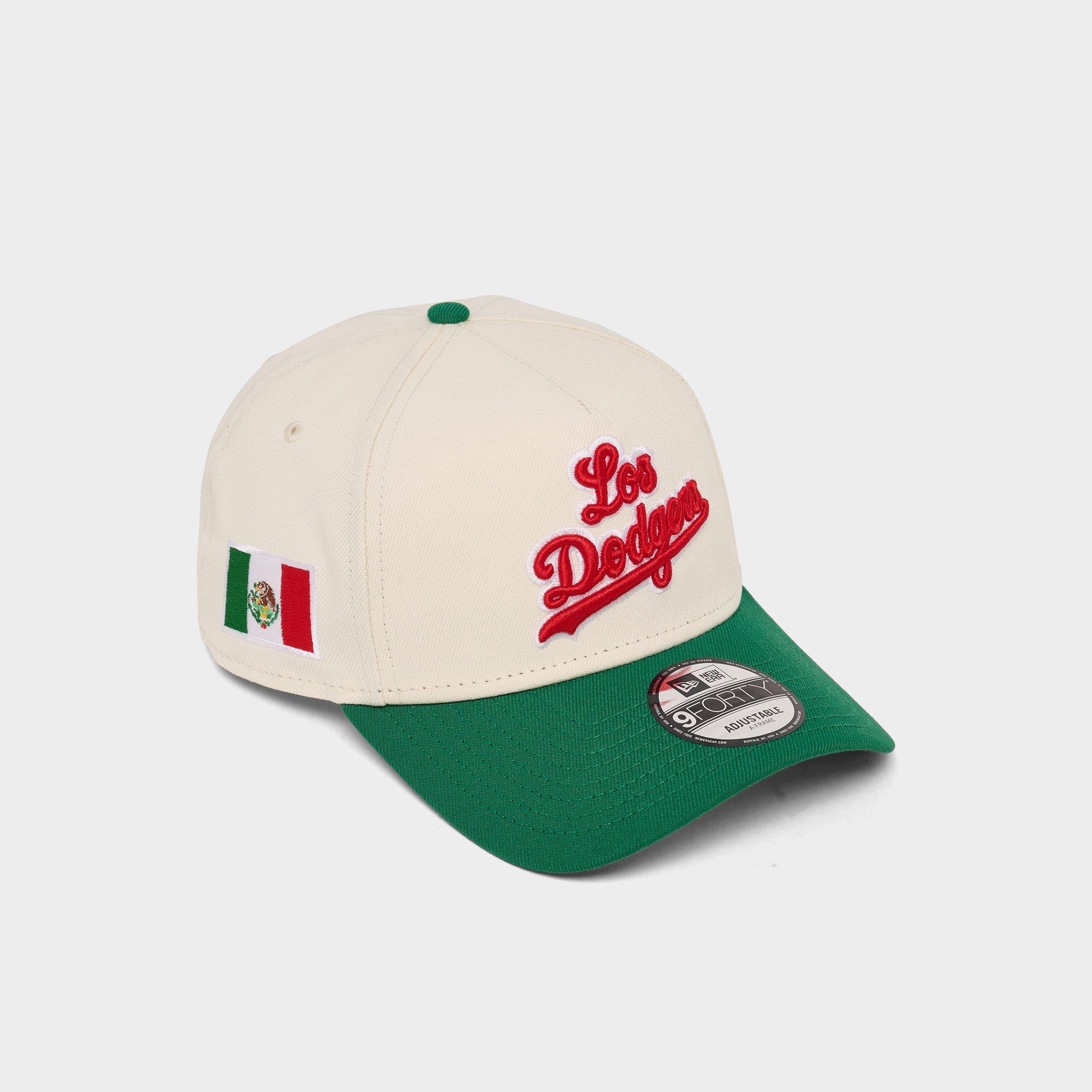 New Era Los Angeles Dodgers MLB 9FORTY A-Frame Snapback Hat in Chrome/Green