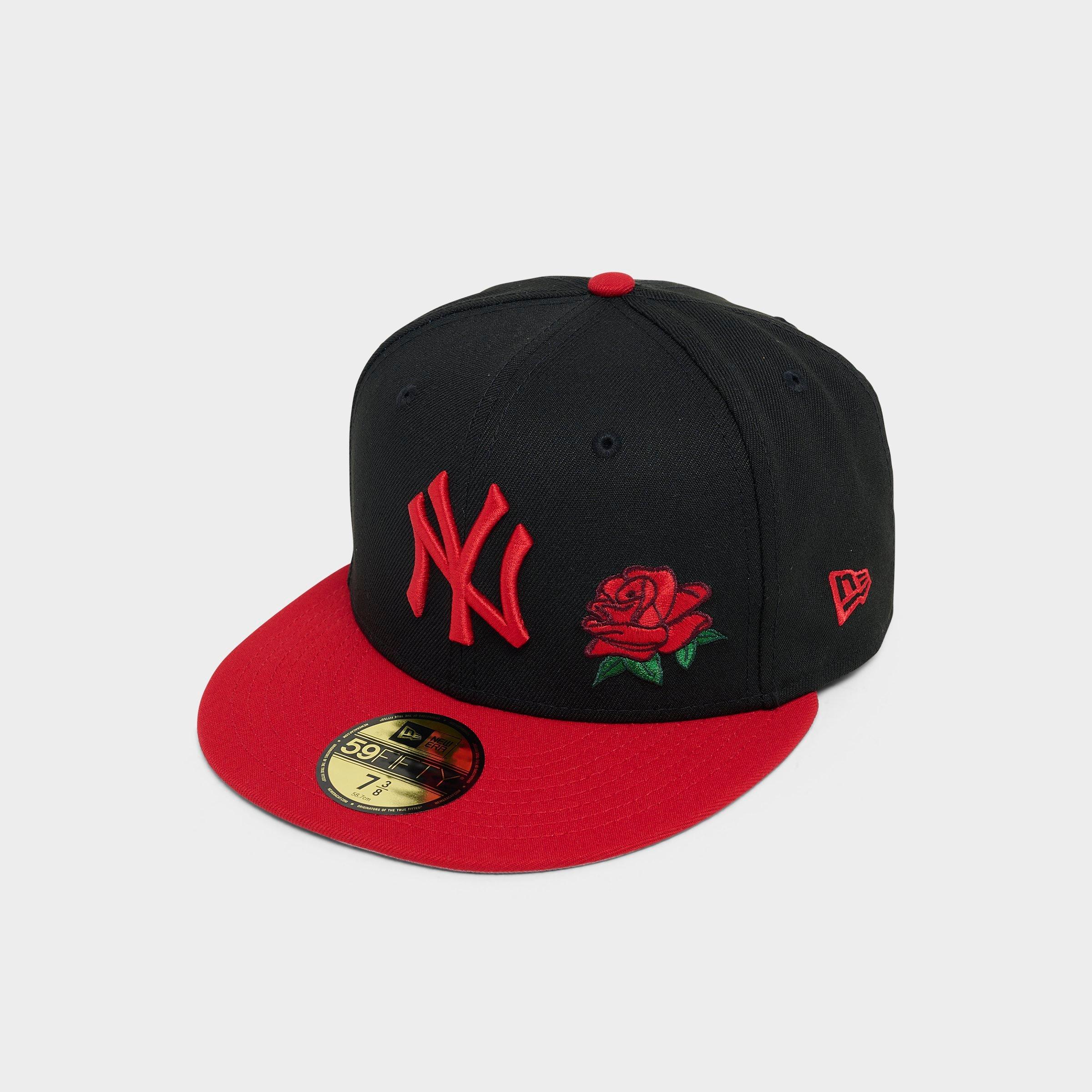 New Era New York Yankees Mlb Rose 59fifty Fitted Hat In Black