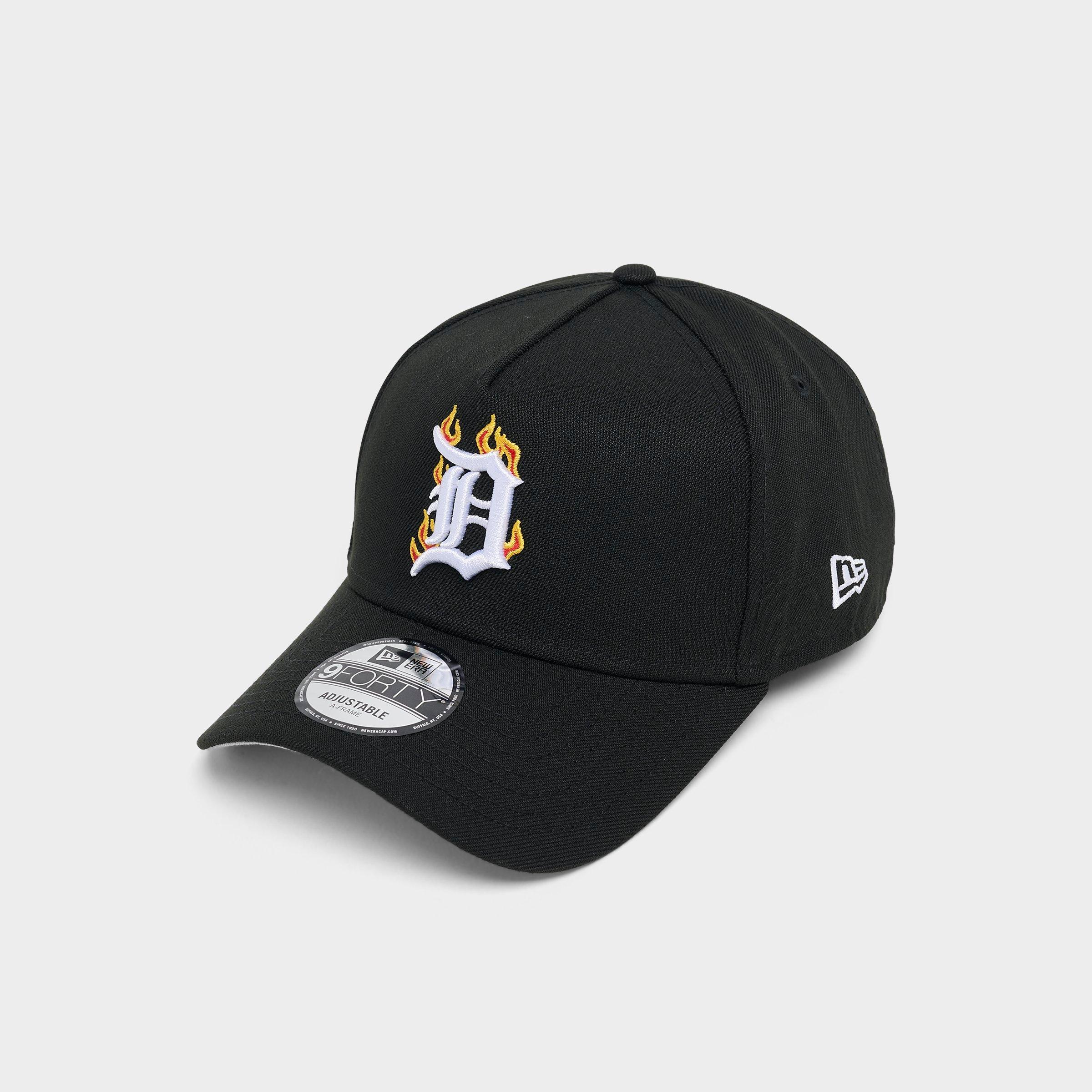 New Era Detroit Tigers Mlb Flames 9forty A-frame Snapback Hat In Black