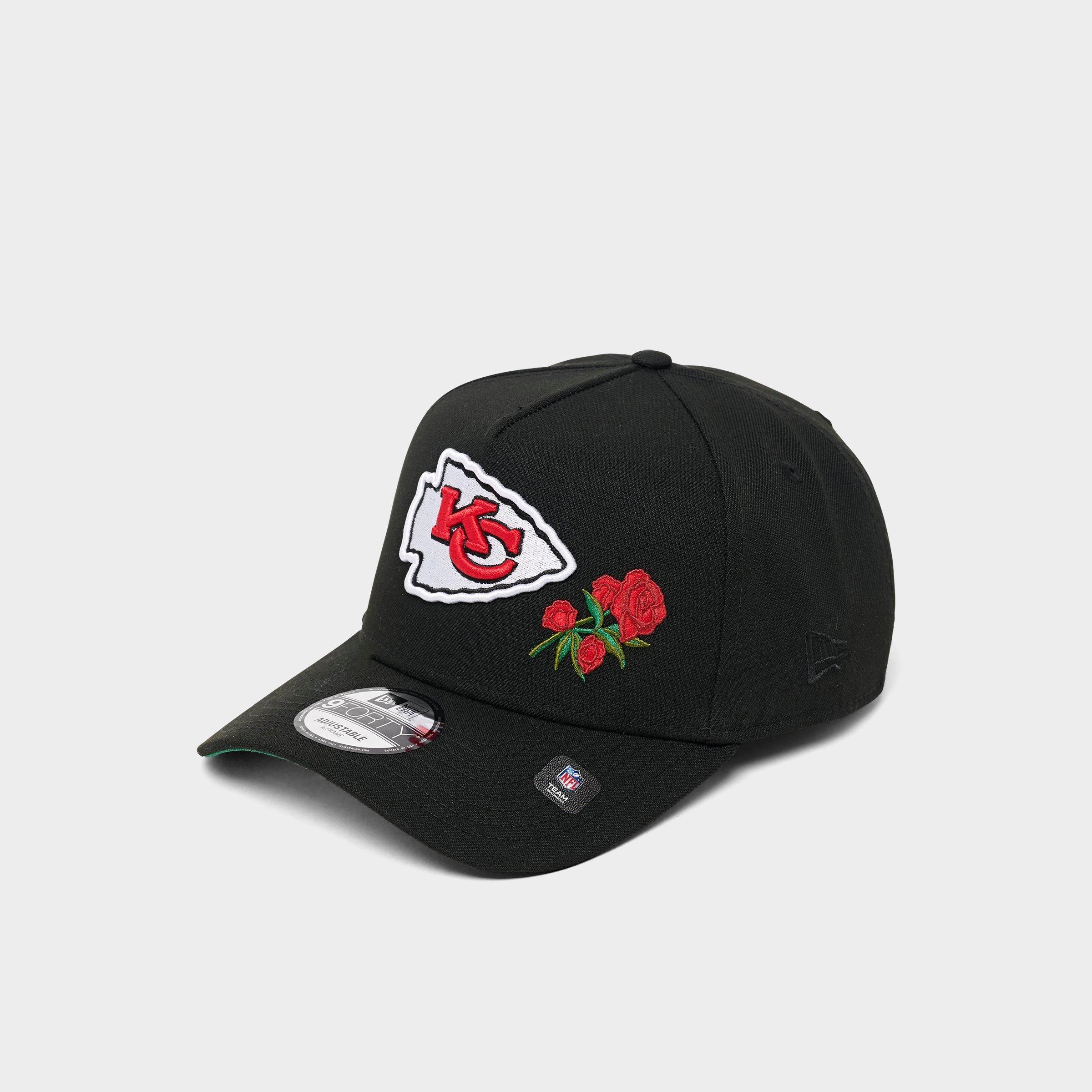 New Era Kansas City Chiefs NFL 9FORTY Rose Logo Snapback Hat in Black/White/Red