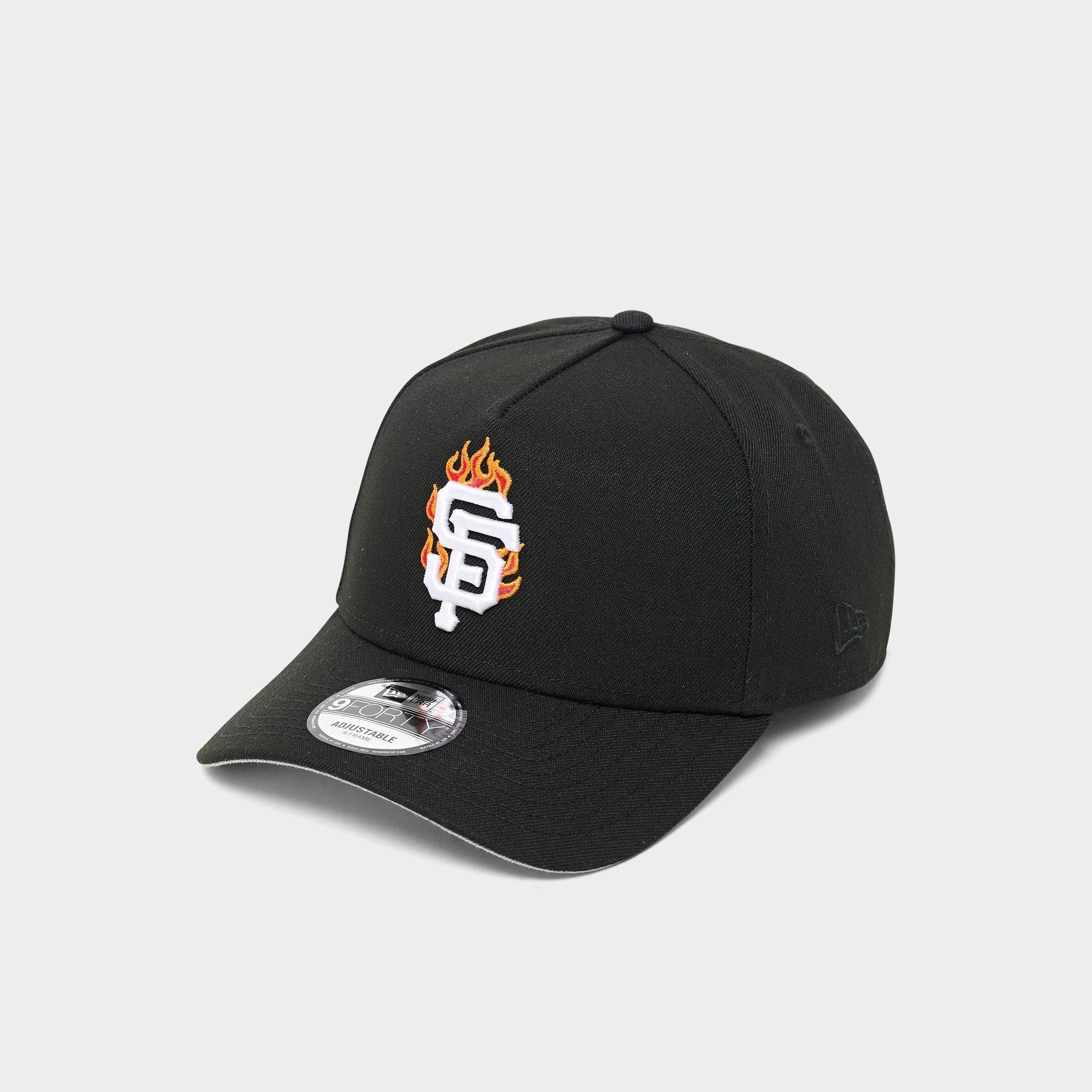 New Era San Francisco Giants NFL 9FORTY Flame Logo Snapback Hat in Black/Flame