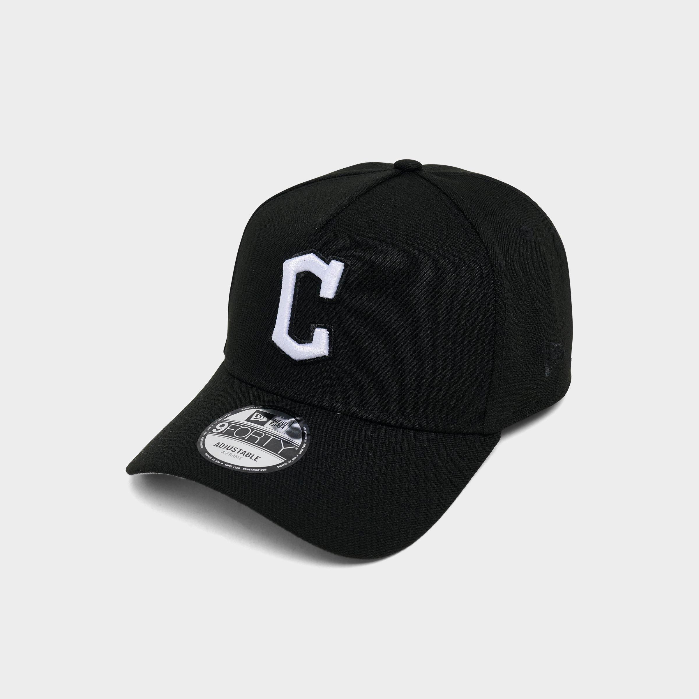 New Era Cleveland Guardians MLB 9FORTY A-Frame Monochrome Snapback Hat in Black/White