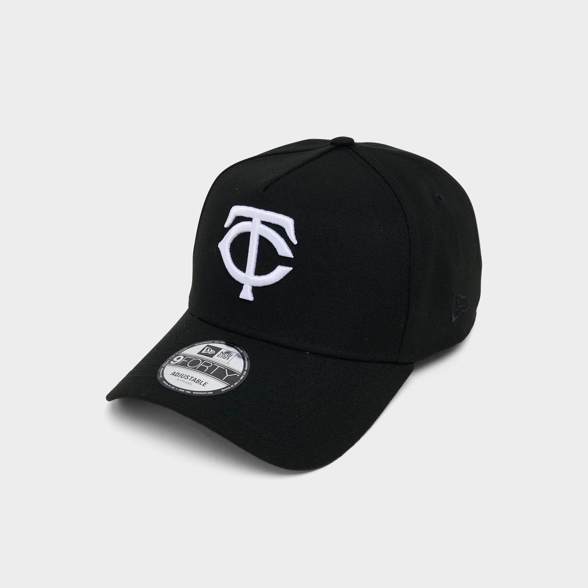 New Era Minnesota Twins MLB 9FORTY A-Frame Monochrome Snapback Hat in Black/White