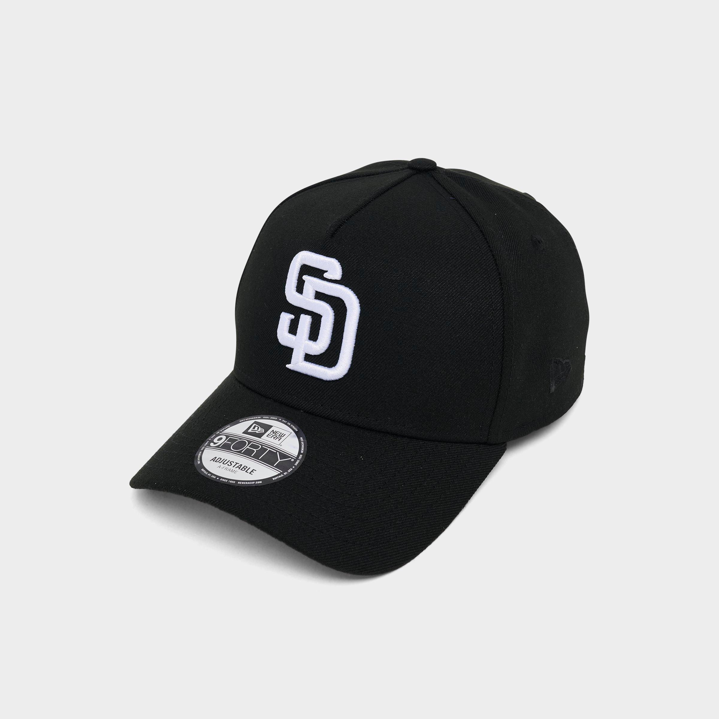 New Era San Diego Padres MLB 9FORTY A-Frame Snapback Hat in Black/White