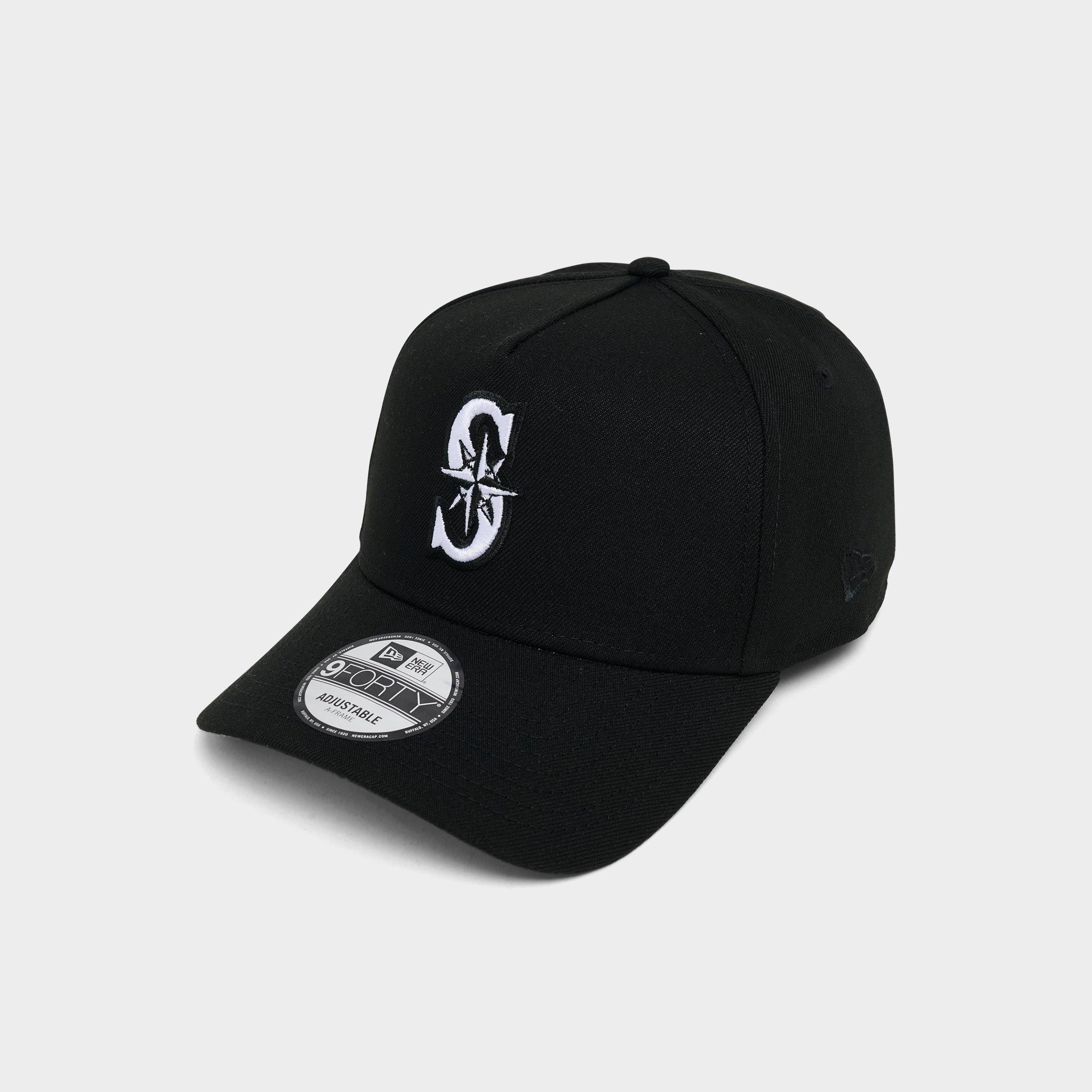 New Era Seattle Mariners MLB 9FORTY A-Frame Monochrome Snapback Hat in Black/White