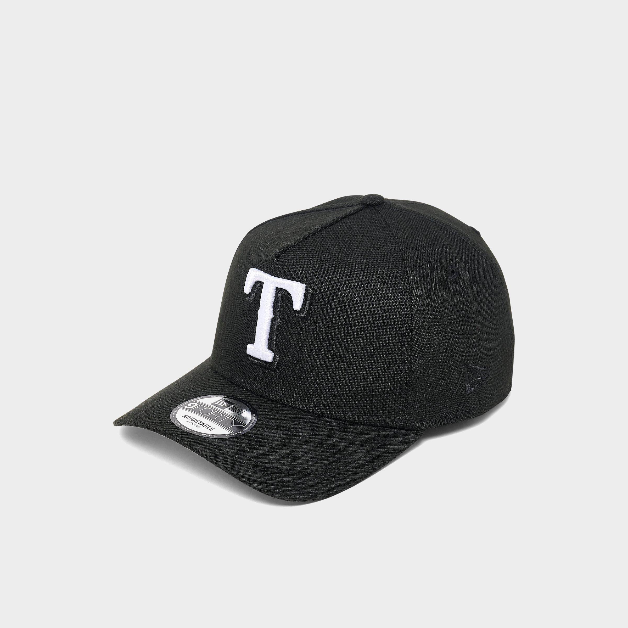 New Era Texas Rangers MLB 9FORTY Monochrome Snapback Hat in Black/White