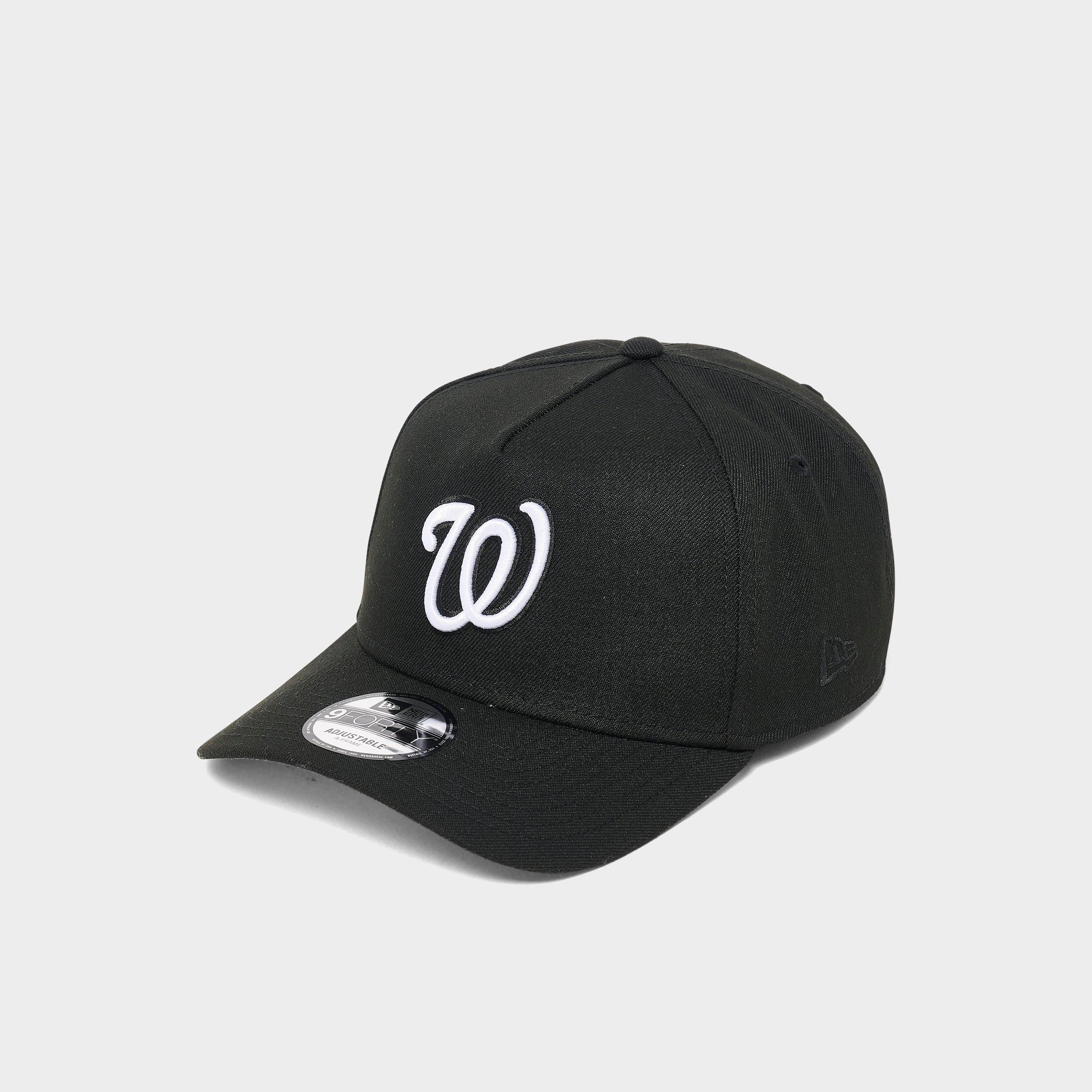 New Era Washington Nationals MLB 9FORTY Monochrome Snapback Hat in Black/White