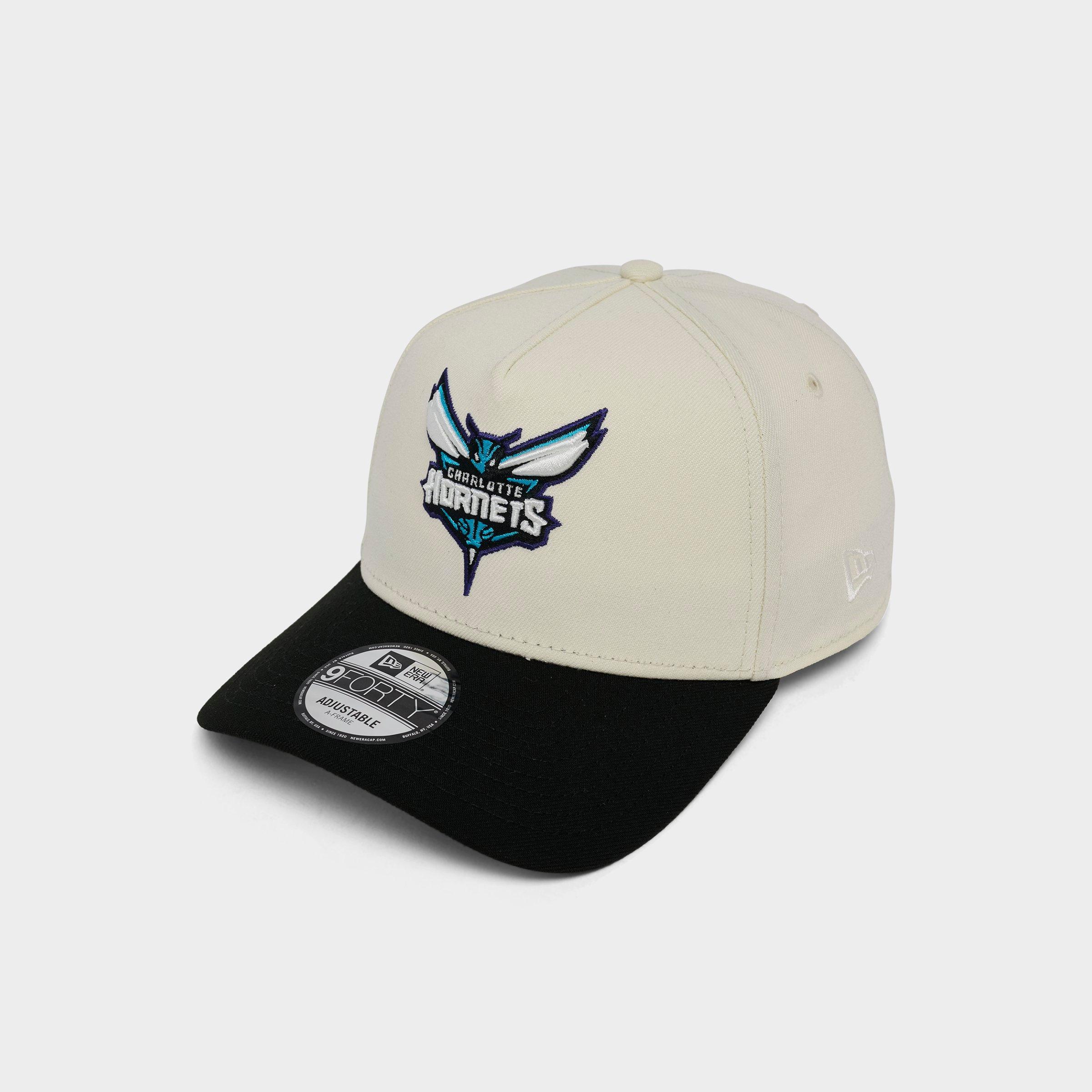 New Era Charlotte Hornets NBA 9FORTY Snapback Hat in Chrome/Black