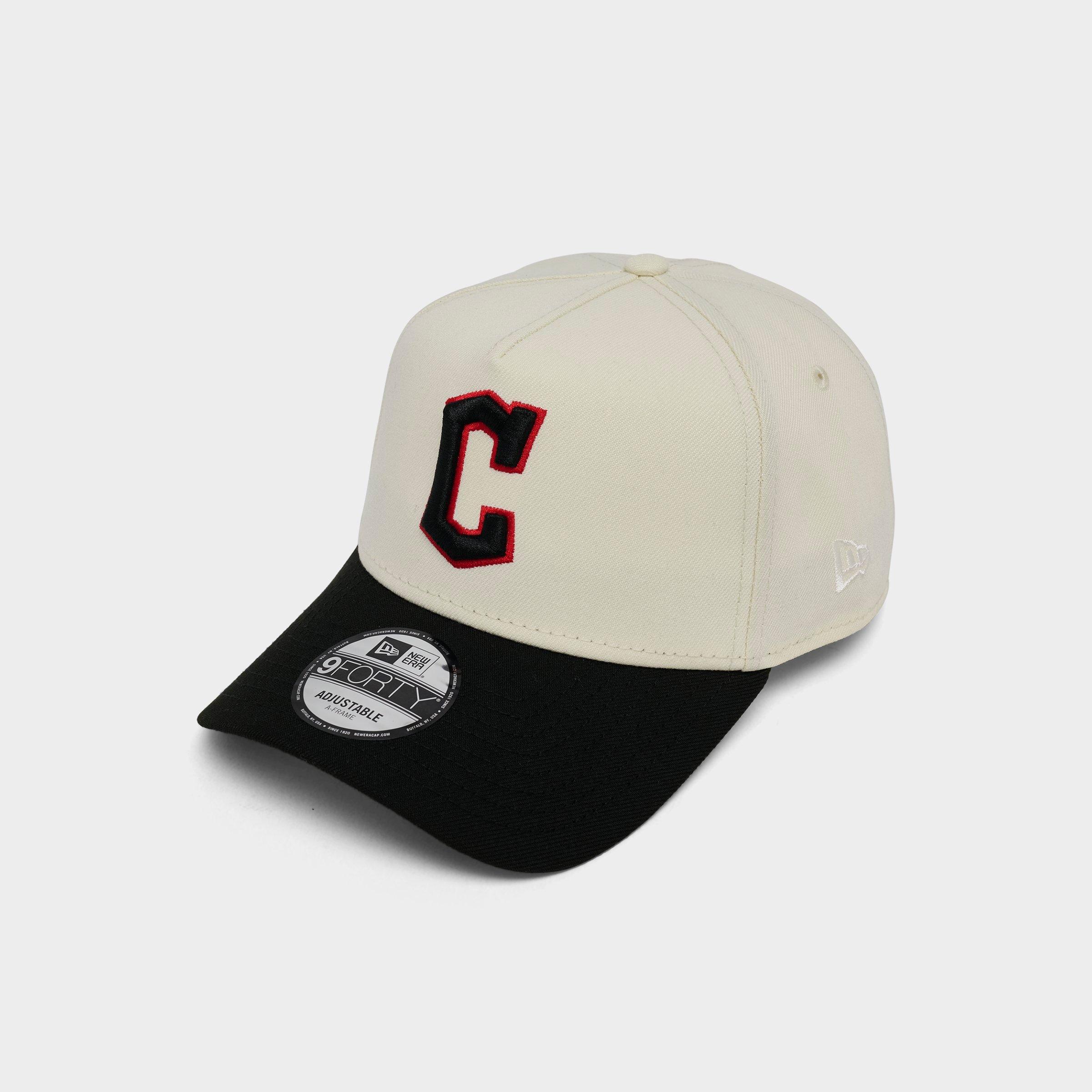 New Era Cleveland Guardians MLB 9FORTY A-Frame Snapback Hat in Chrome/Black