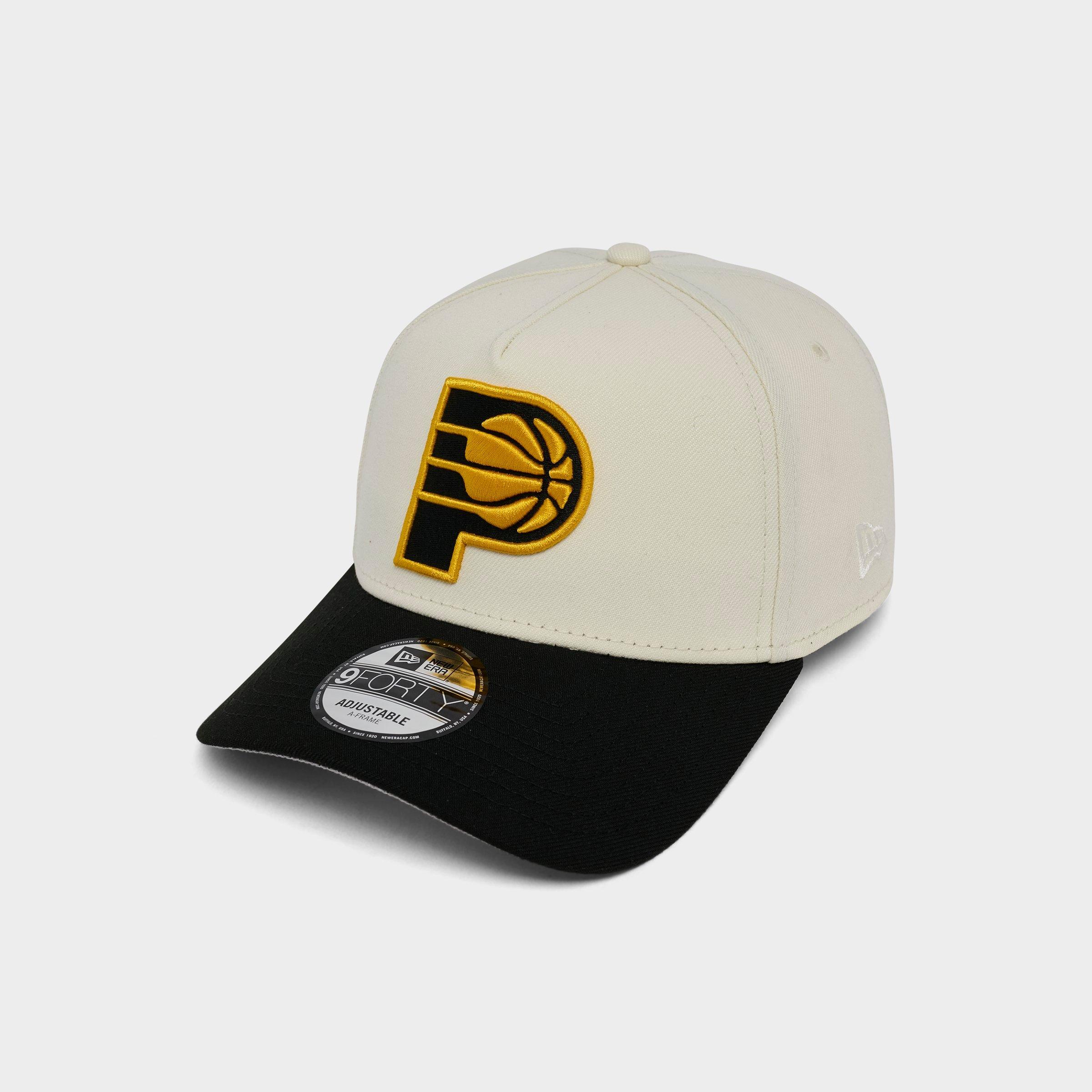 New Era Indiana Pacers NBA 9FORTY A-Frame Snapback Hat in Chrome/Black