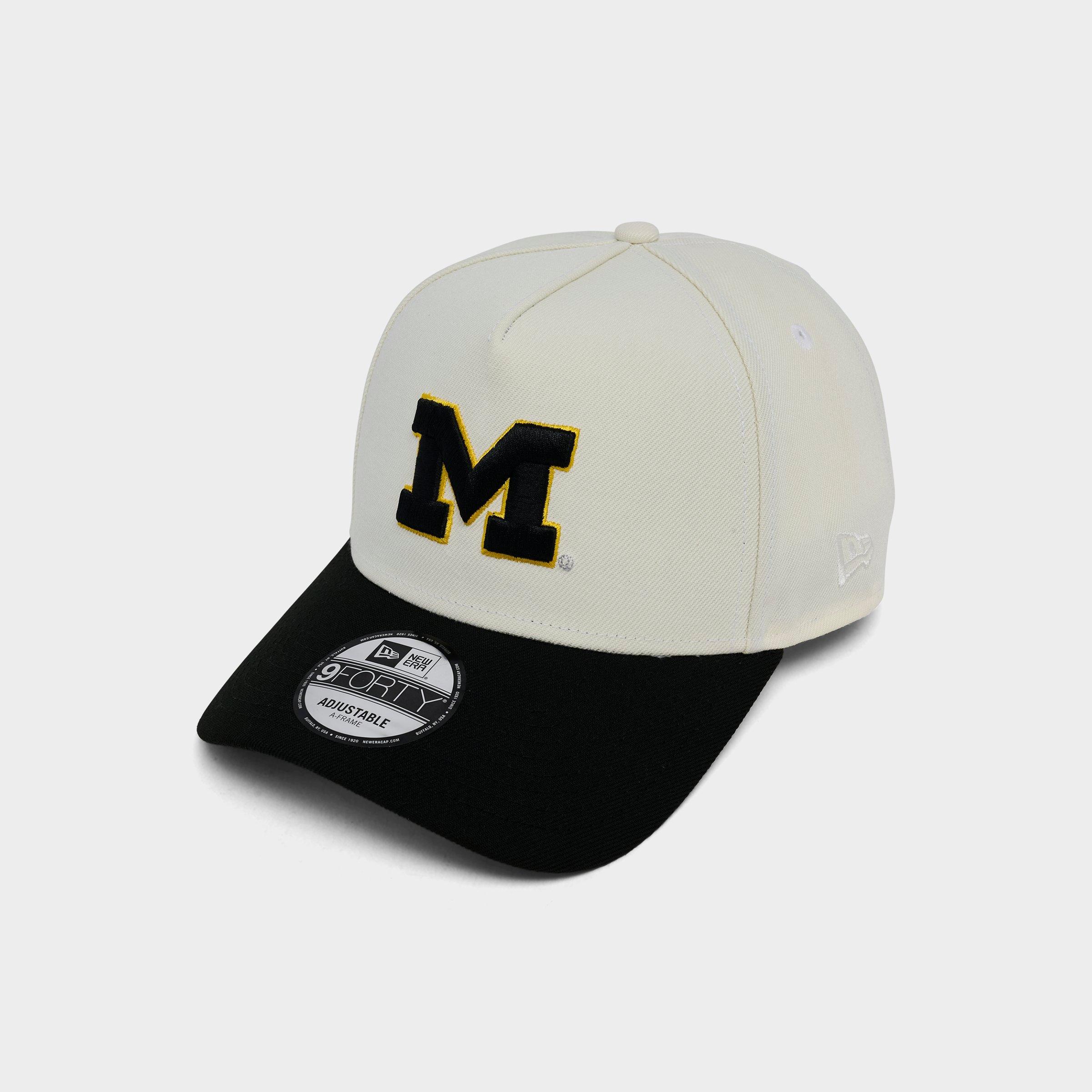 New Era Michigan Wolverines 9FORTY Snapback Hat in Chrome/Black