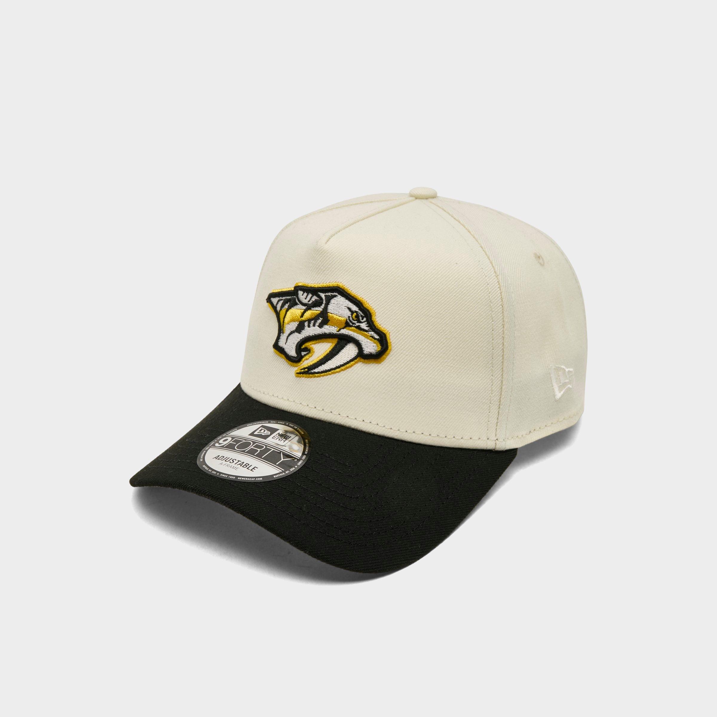 New Era Nashville Predators NHL 9FORTY A-Frame Snapback Hat in Chrome/Black