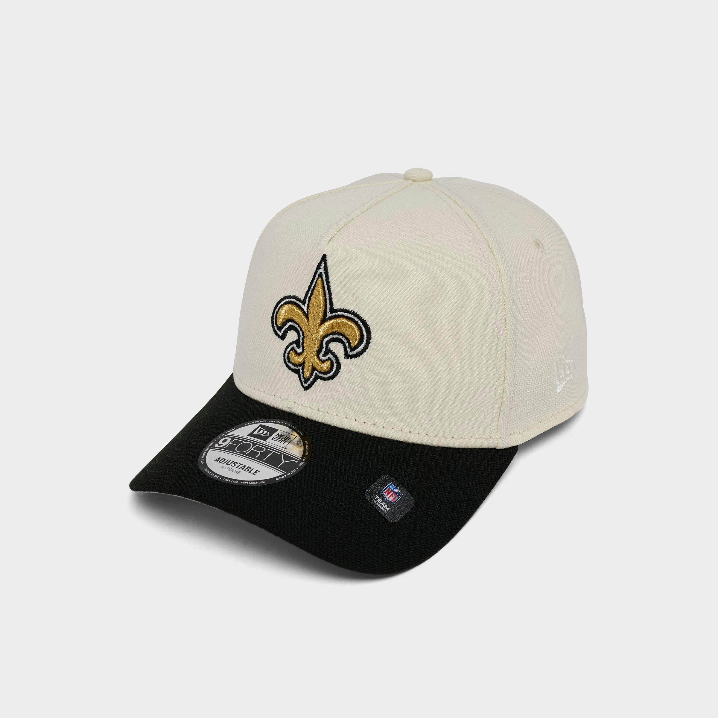New Era New Orleans Saints NFL 9FORTY A-Frame Snapback Hat in Chrome/Black