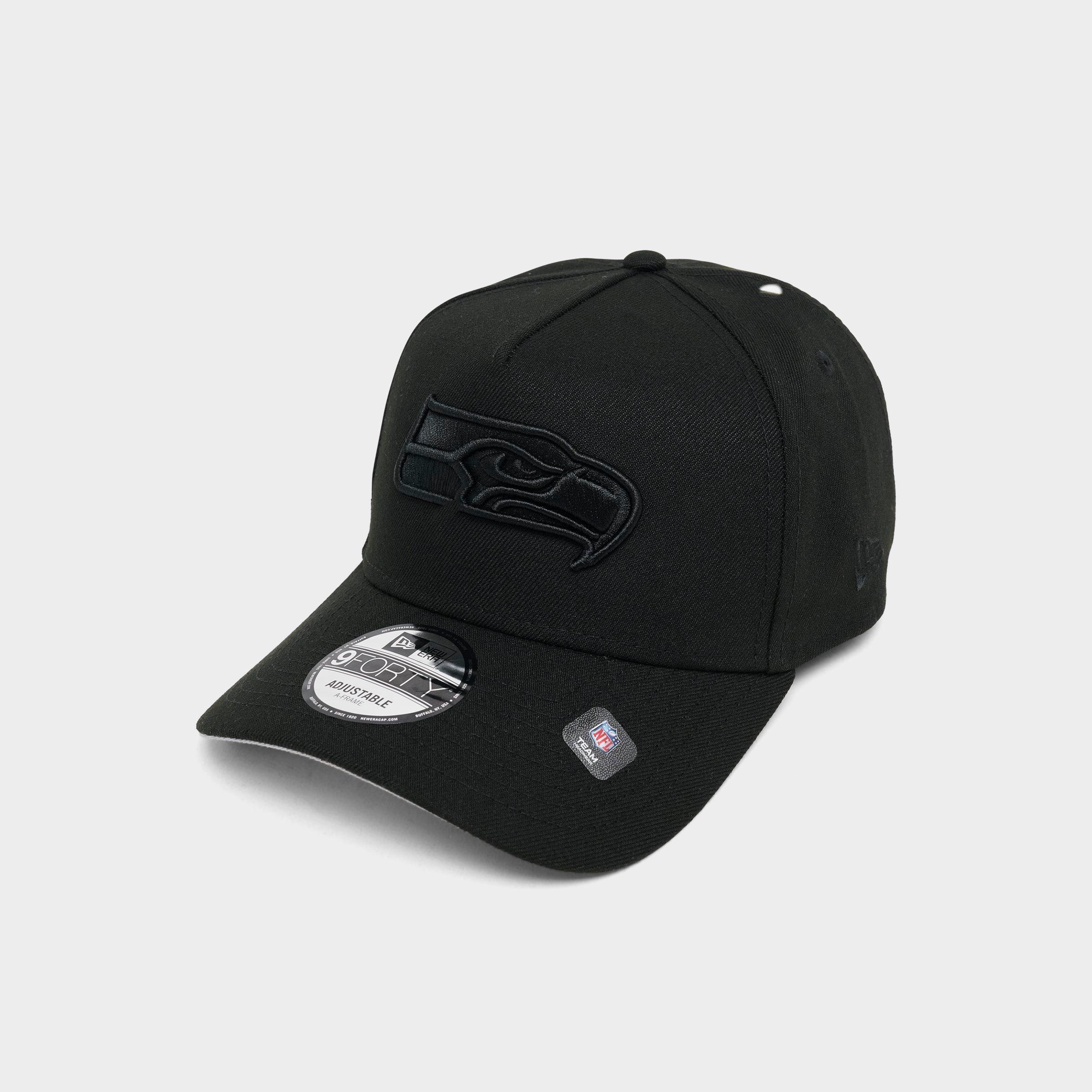 New Era Seattle Seahawks NFL 9FORTY Tonal Snapback Hat in Black