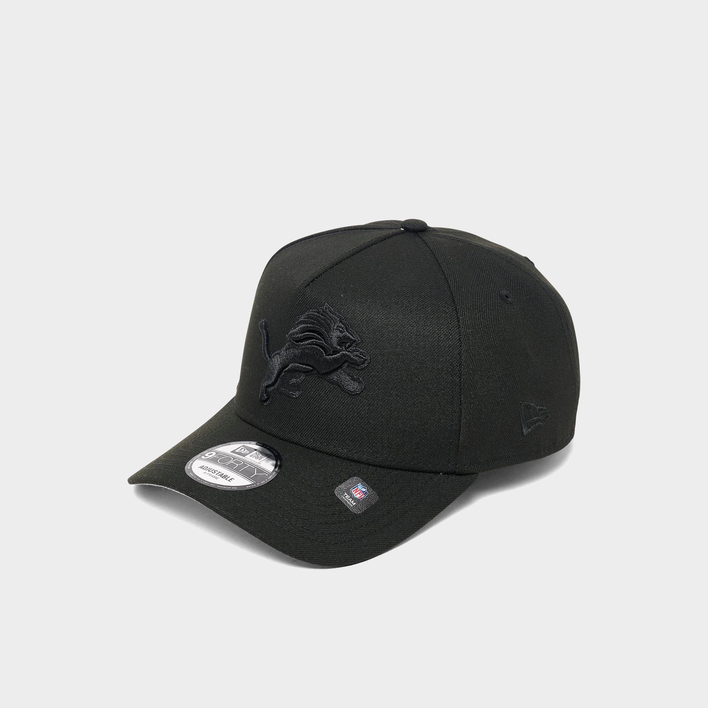 New Era Detroit Lions NFL 9FORTY A-Frame Snapback Hat in Black