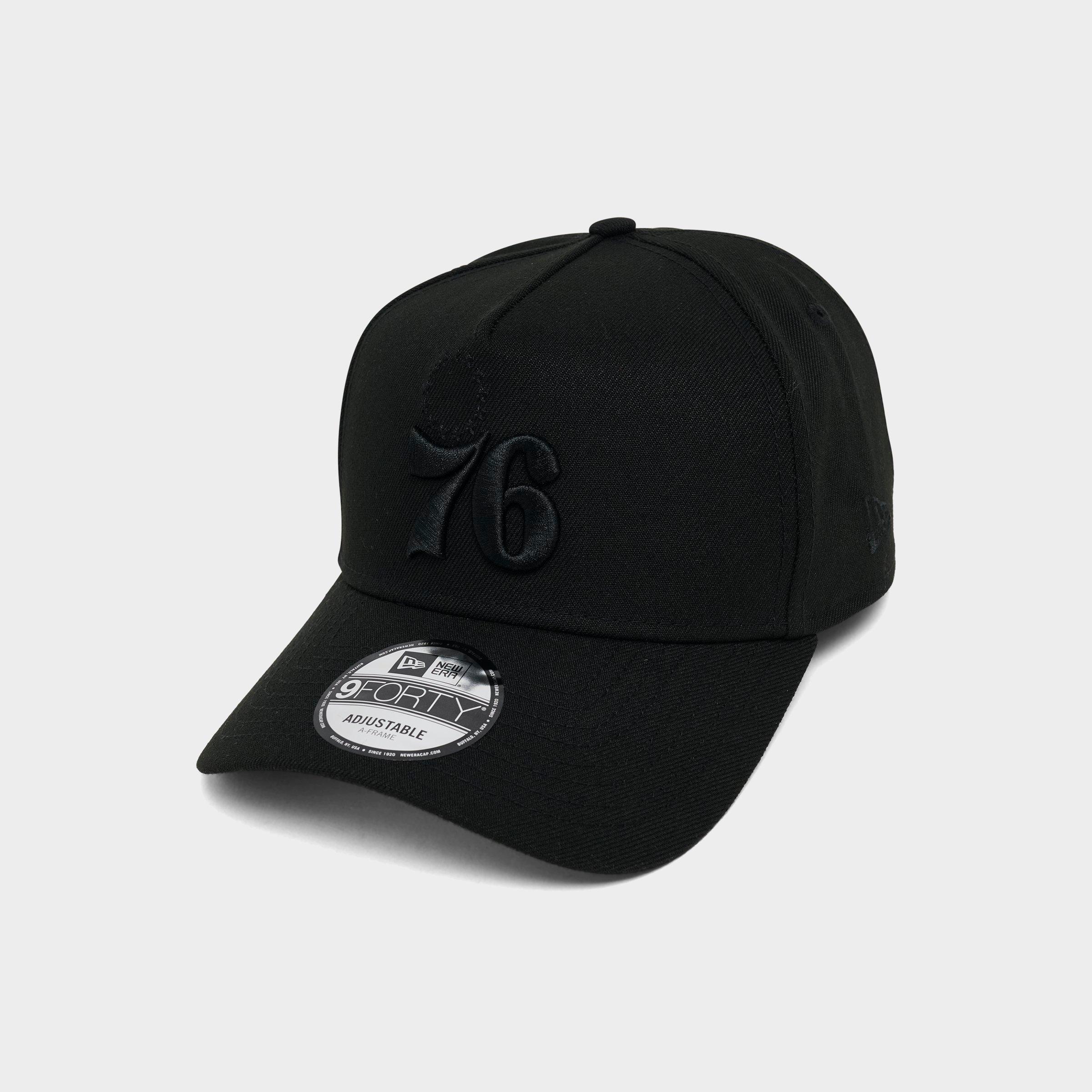 New Era Philadelphia 76ers NBA 9FORTY Tonal Snapback Hat in Black
