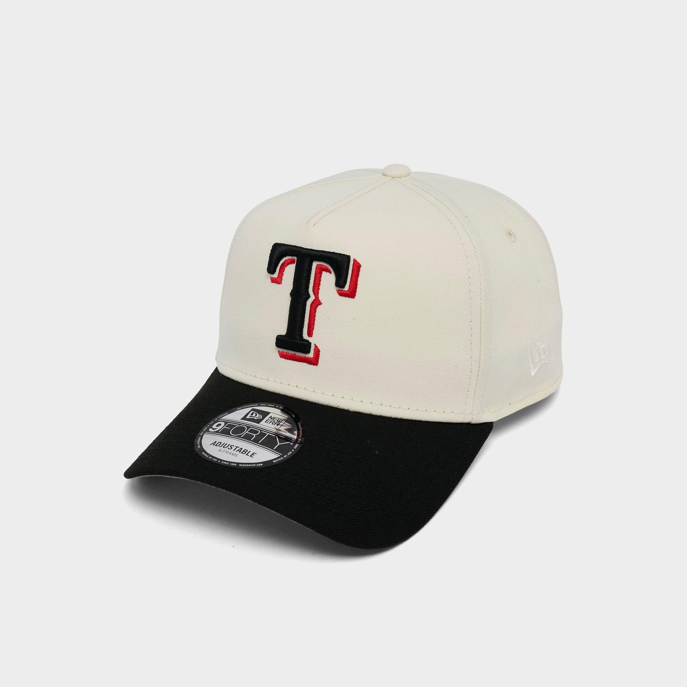 New Era Texas Rangers MLB 9FORTY Snapback Hat in Chrome/Black
