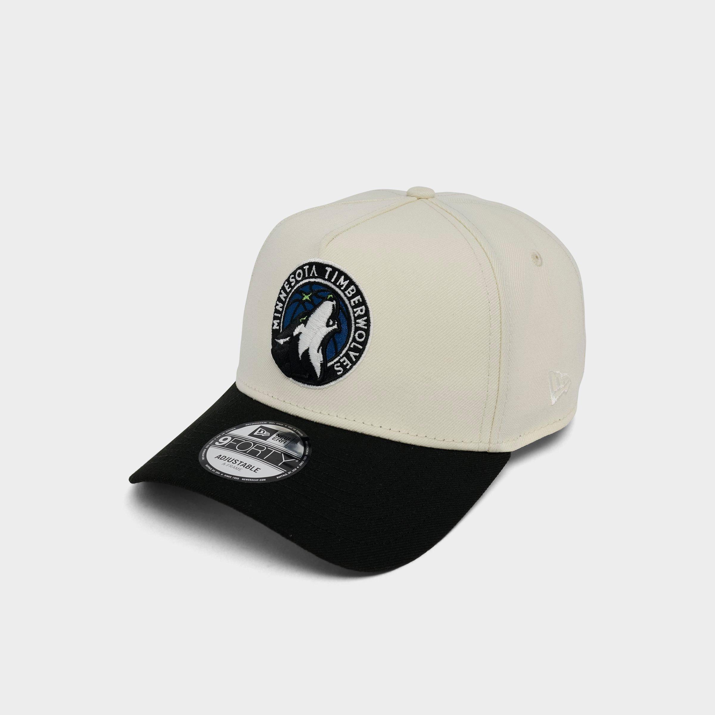 New Era Women's Minnesota Timberwolves NBA 9FORTY A-Frame Snapback Hat in Chrome/Black