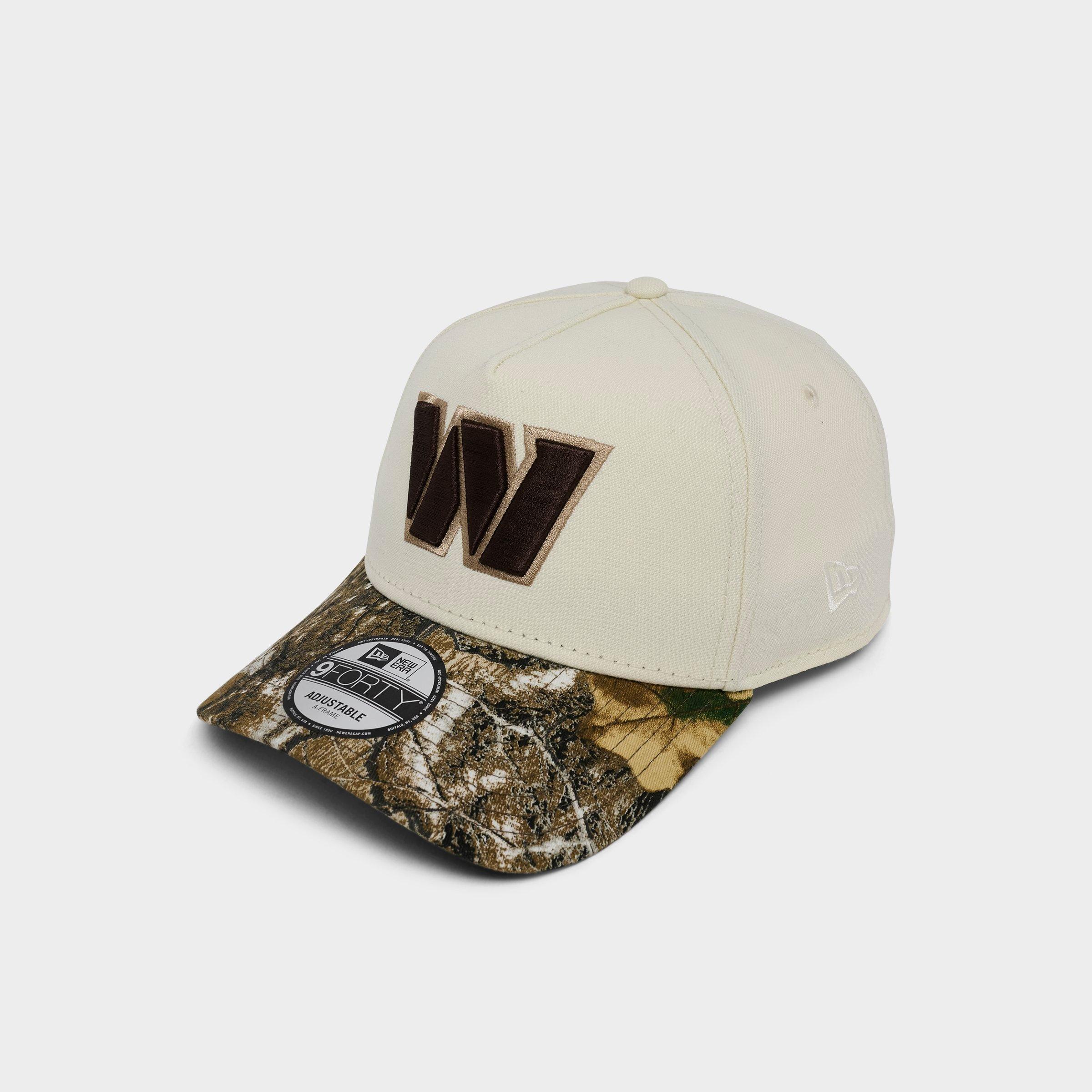 New Era Washington Commanders NFL 9FORTY A-Frame Snapback Hat in Chrome/Real Tree