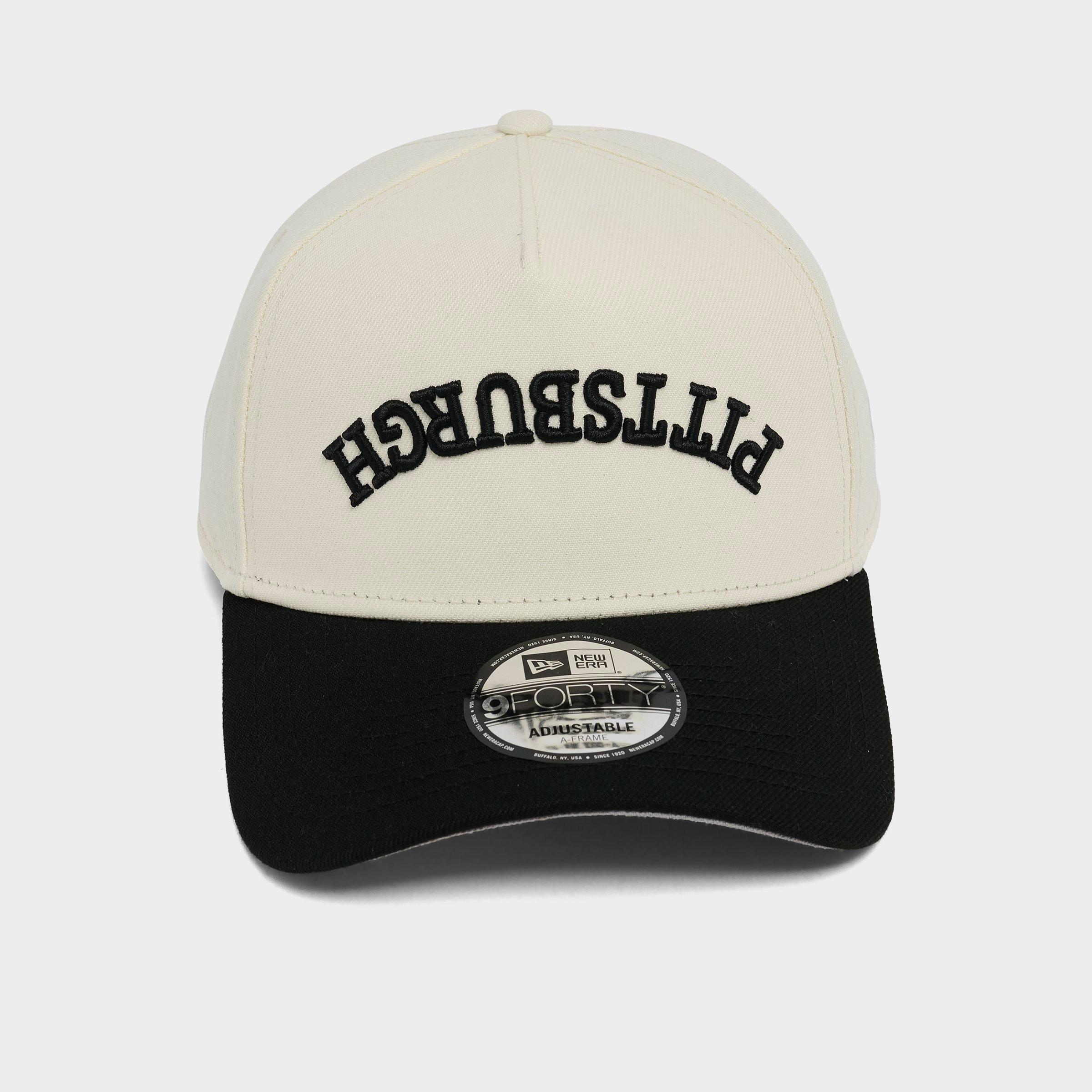 New Era Women's Pittsburgh Pirates MLB Upside Down 9FORTY A-Frame Snapback Hat in Chrome/Black