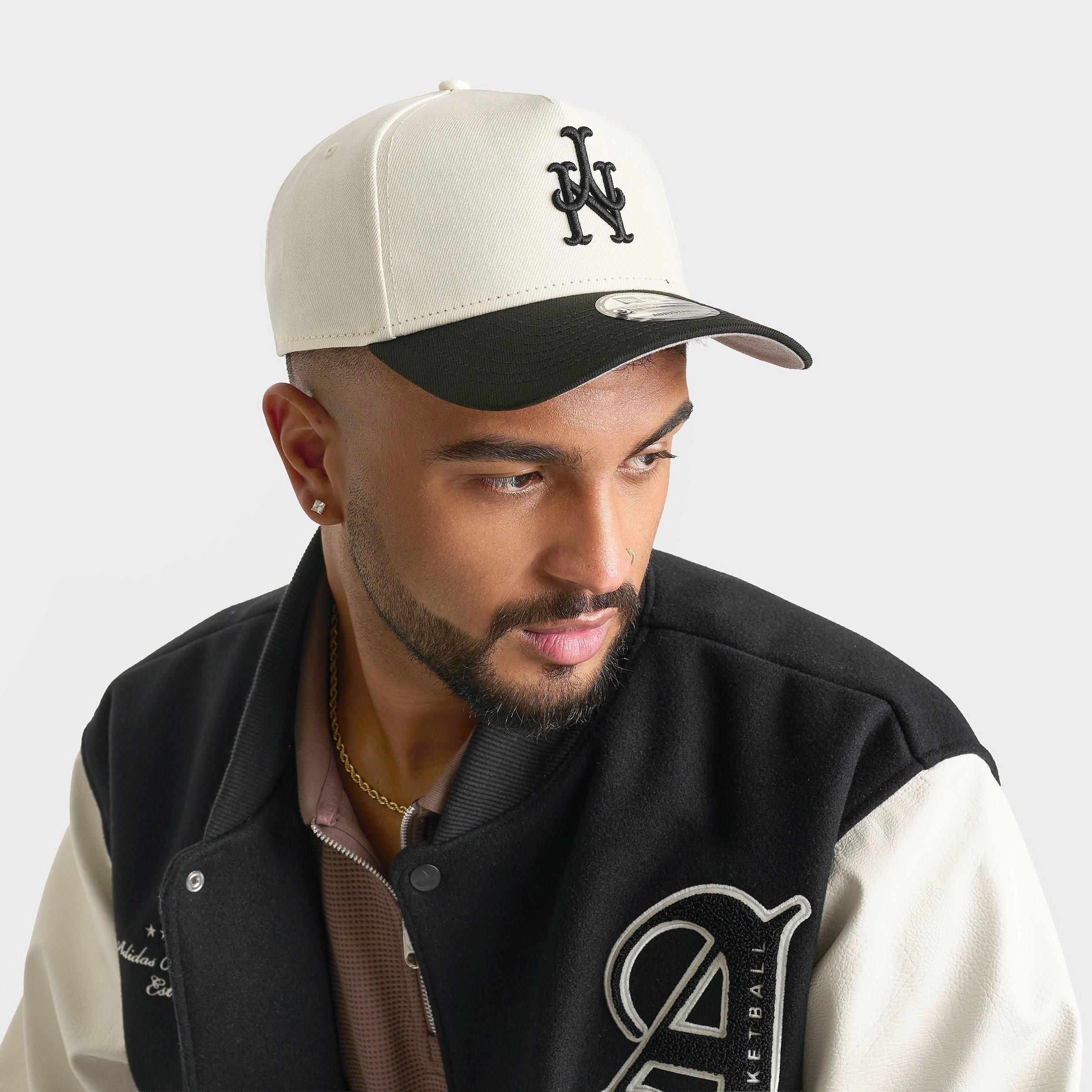 New Era Women's New York Mets MLB 9FORTY Upside Down Tonal A-Frame Snapback Hat in Chrome/Black