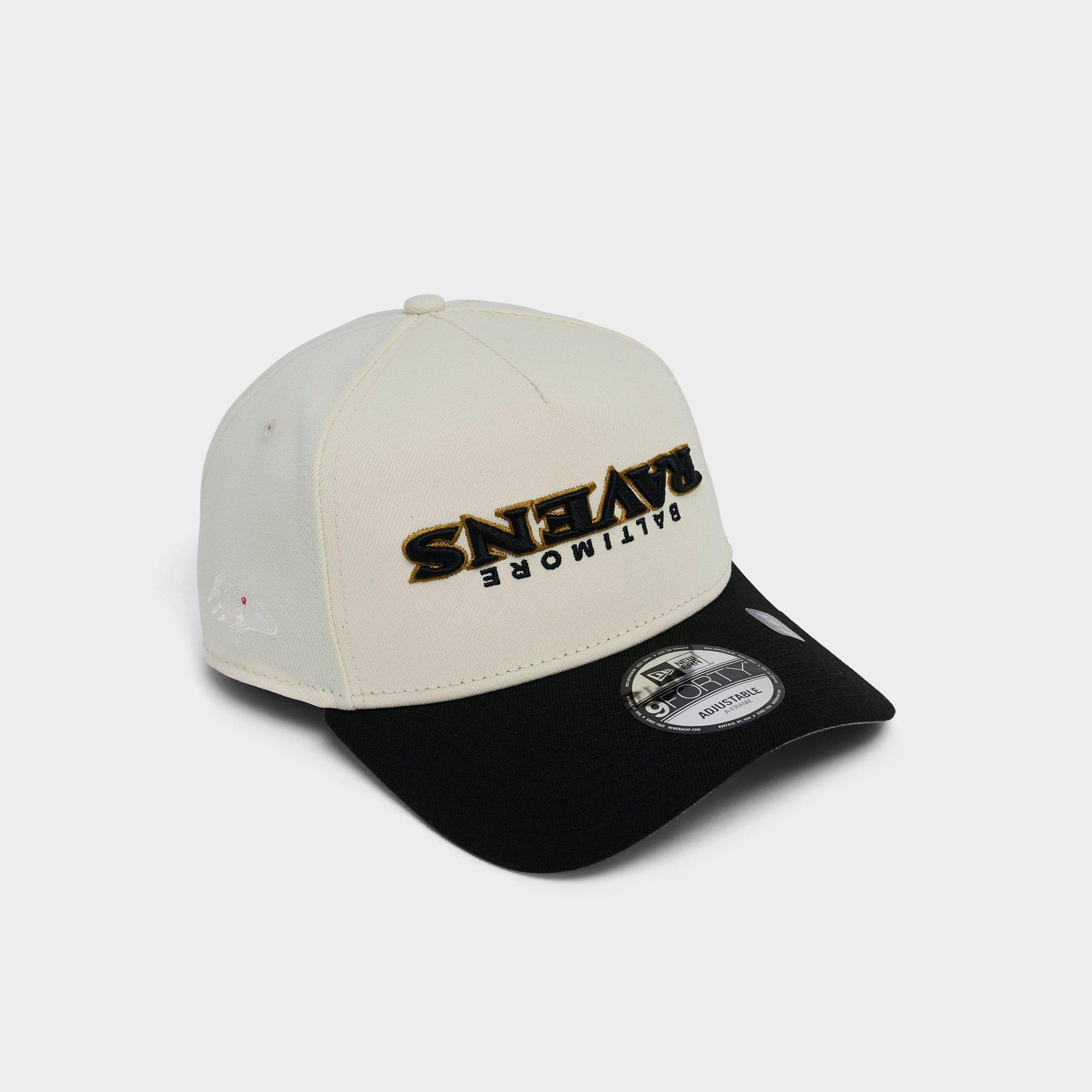 New Era Baltimore Ravens MLB Upside Down 9FORTY A-Frame Snapback Hat in Chrome/Black